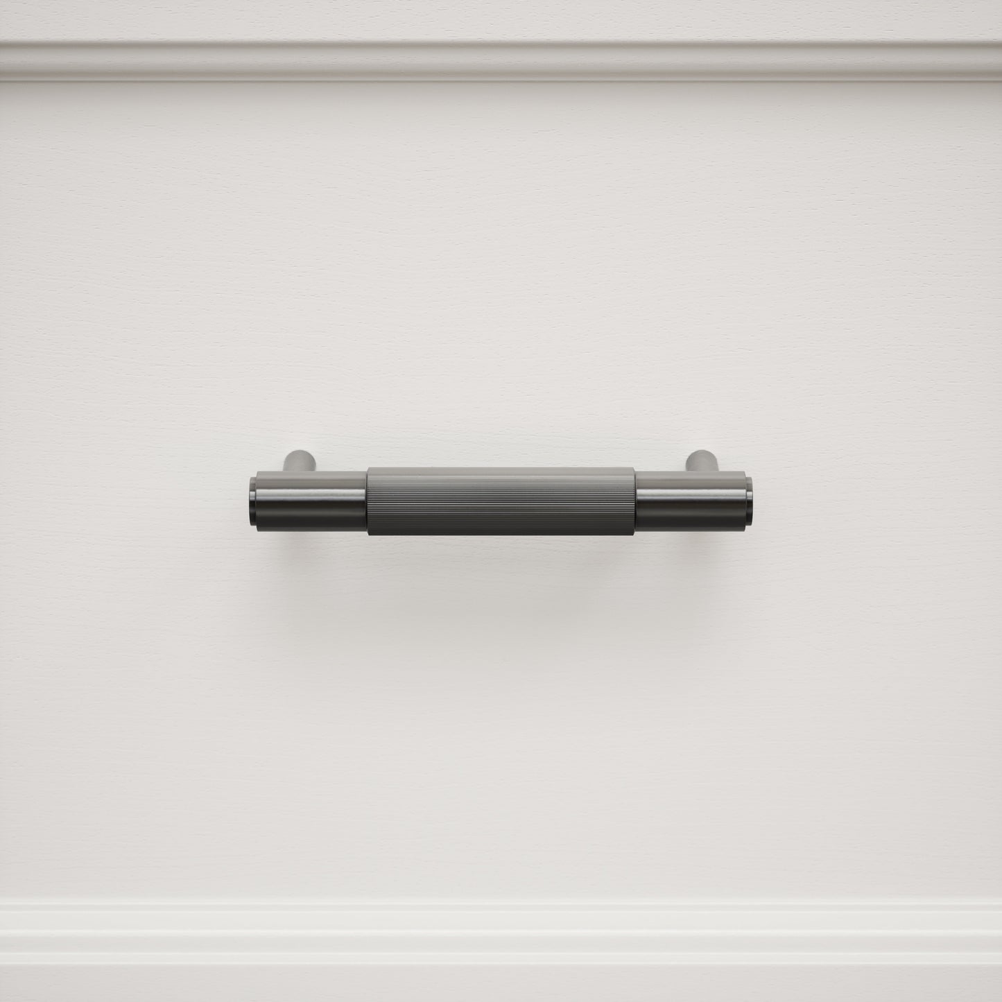Dali Fluted Matte Black Pull Bar 150mm