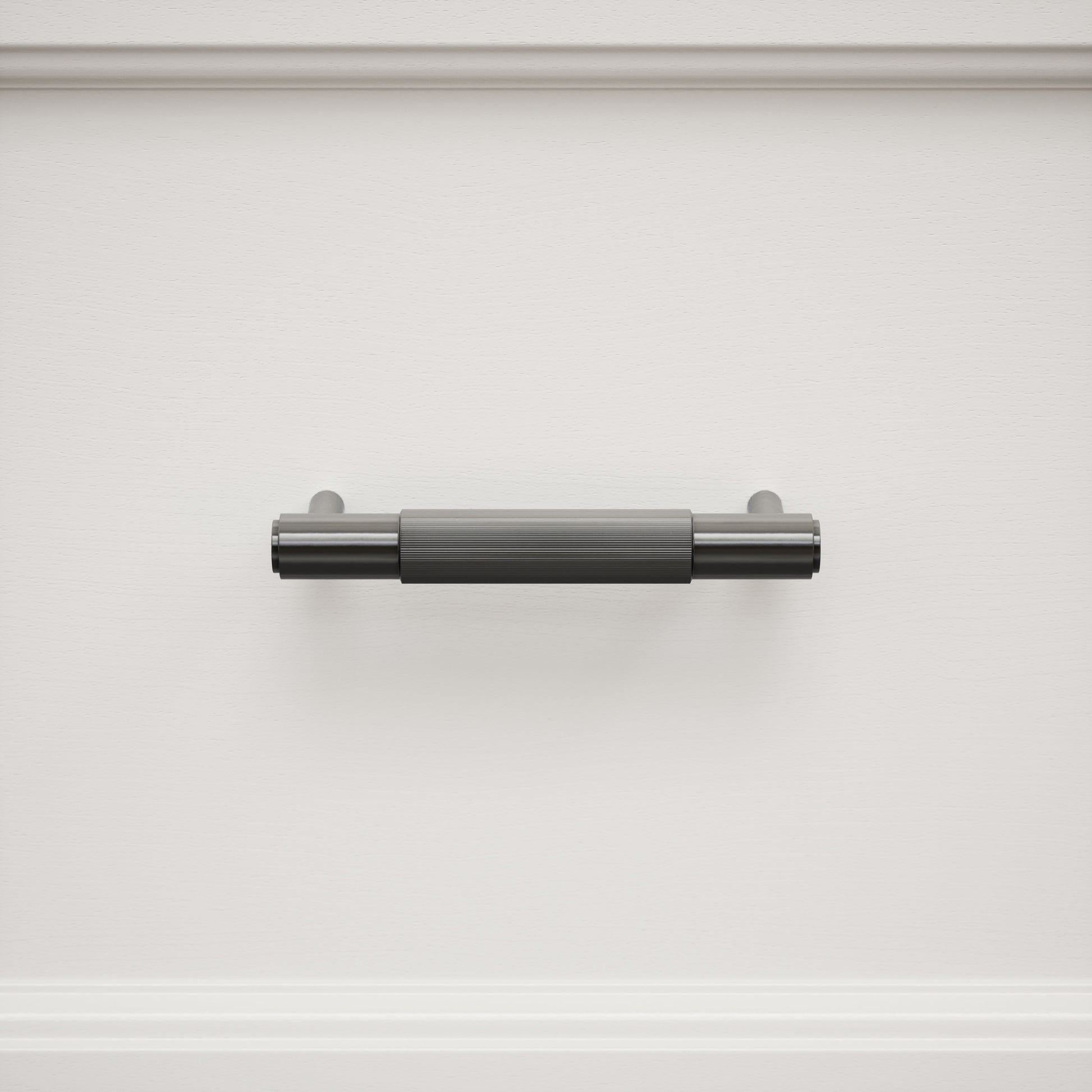 Dali Fluted Matte Black Pull Bar 150mm