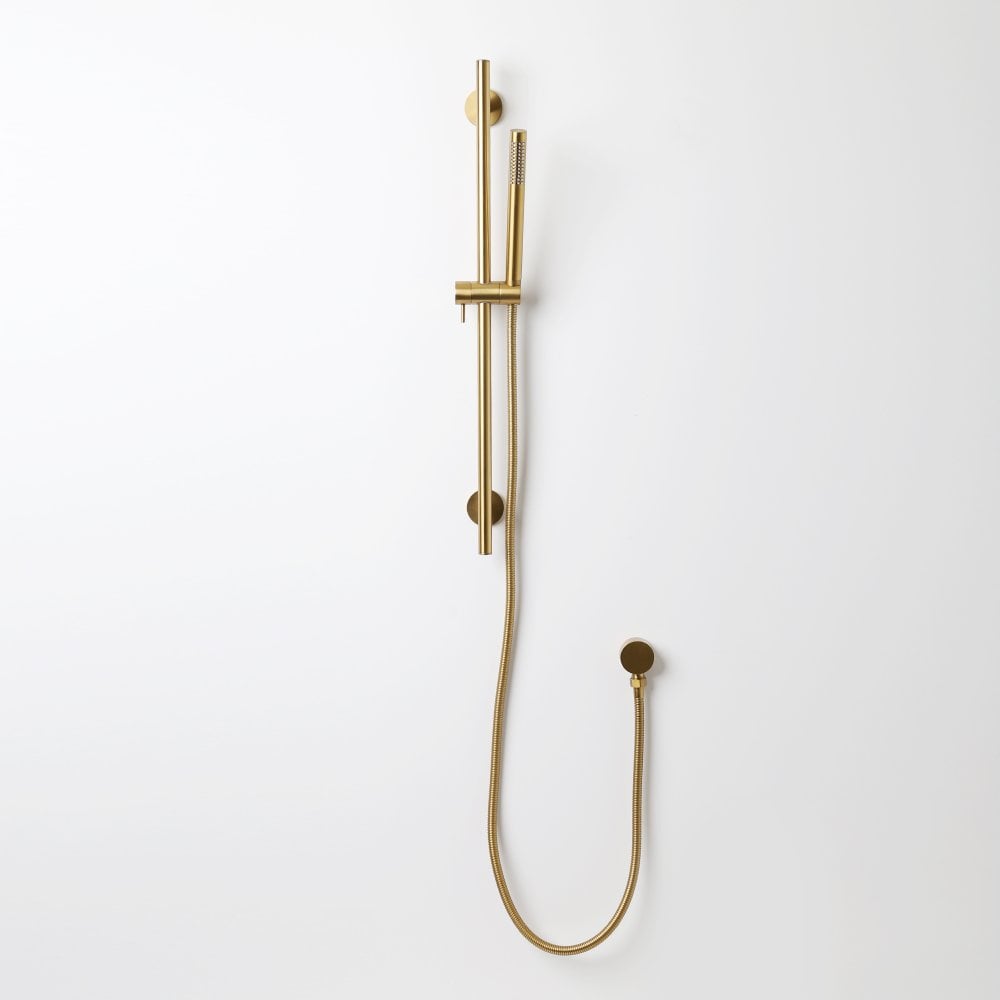 Luxe Shower Riser Rail Kit Brushed Gold - No Valve