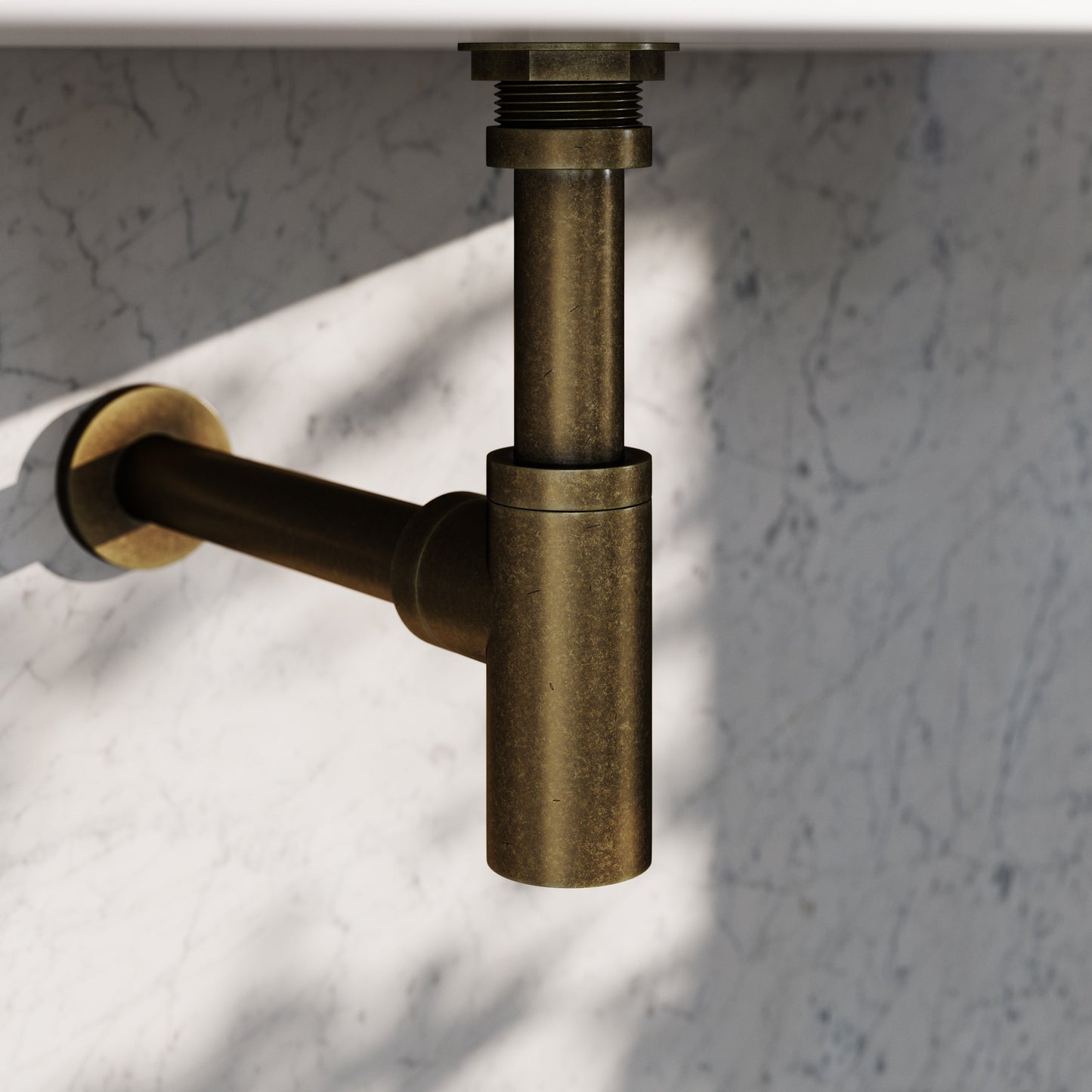 Luxe Aged Bronze Round Bottle Trap