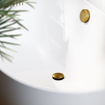 Luxe Brushed Gold Pop Up Bath Waste with Overflow