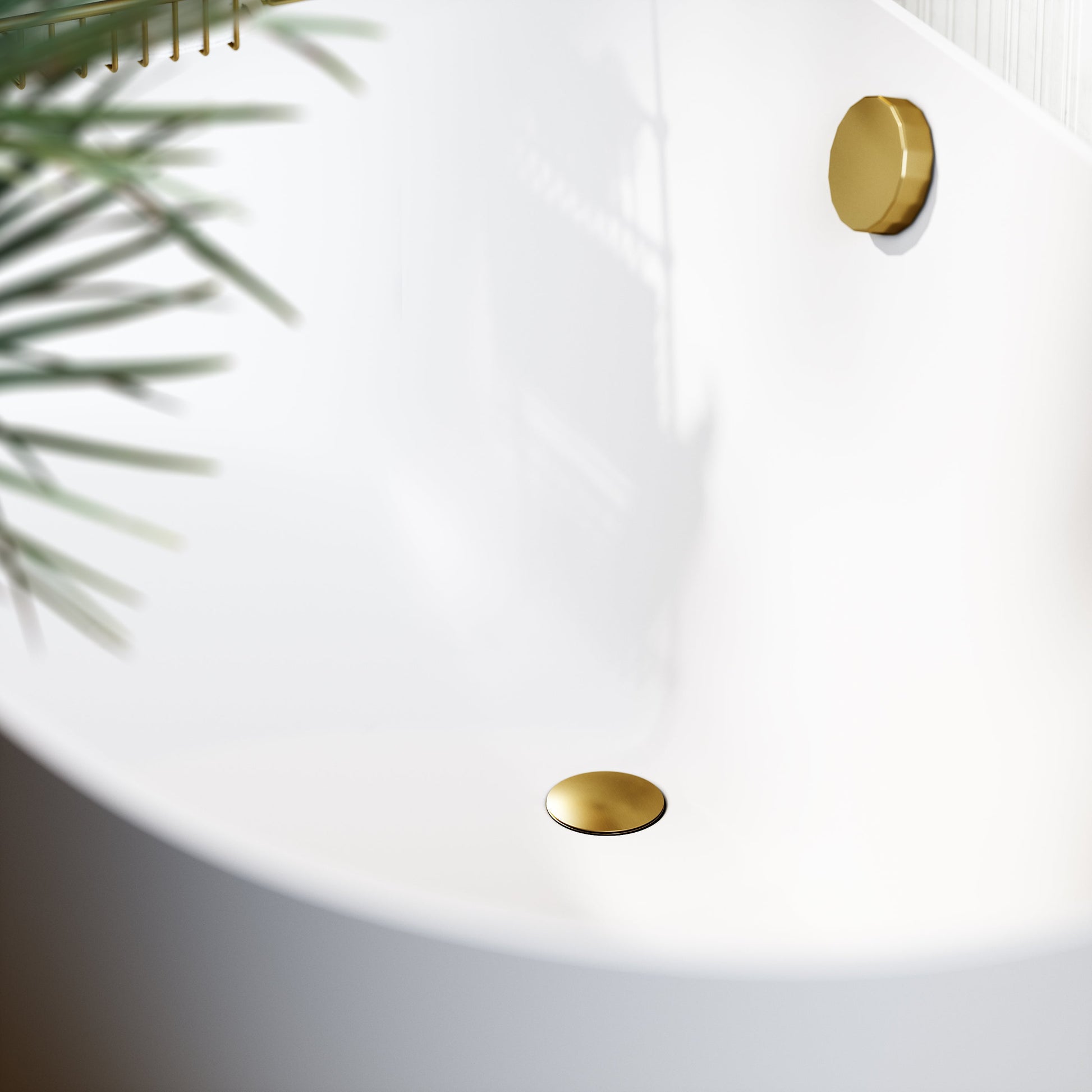 Luxe Brushed Gold Pop Up Bath Waste with Overflow