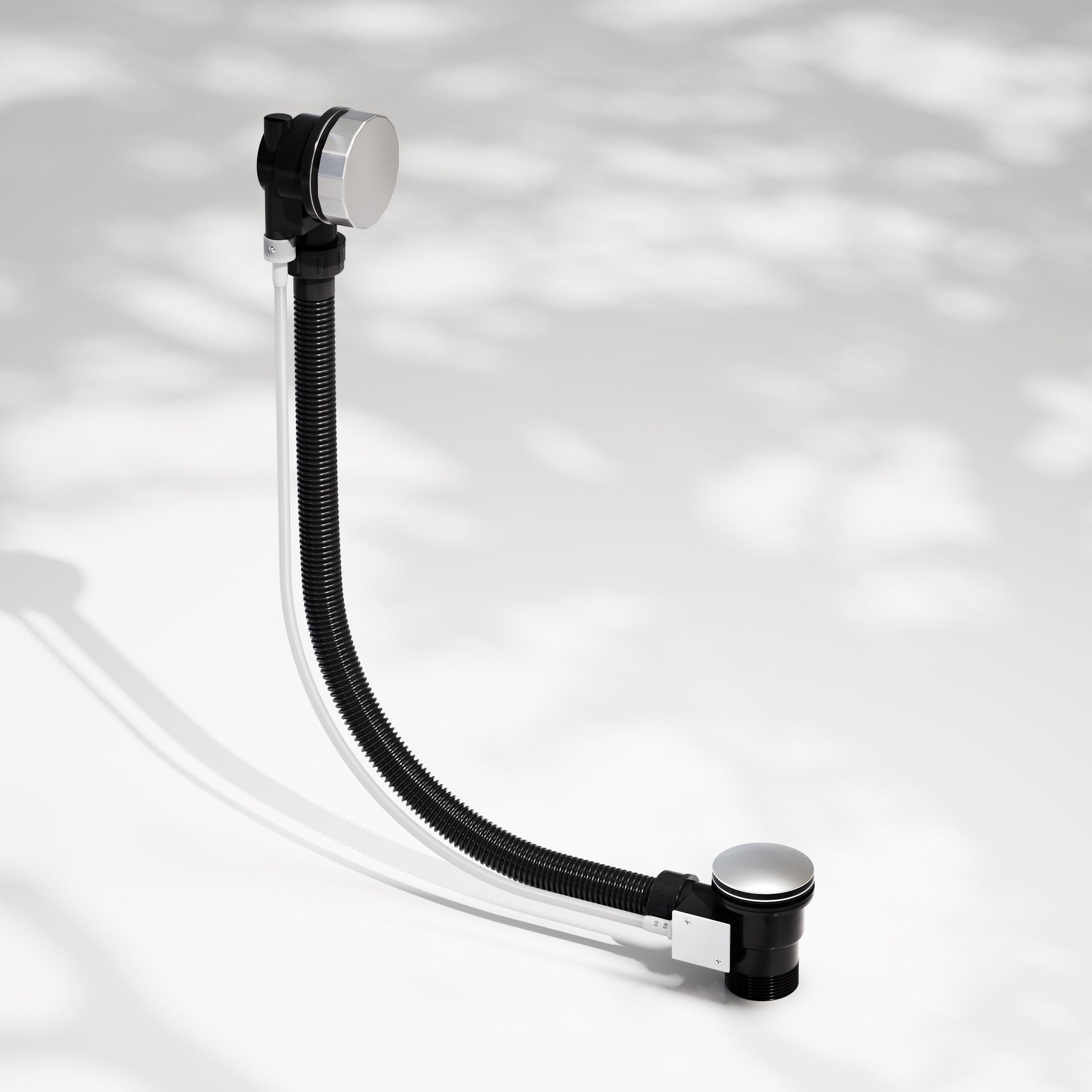 Luxe Brushed Stainless Pop Up Bath Waste with Overflow