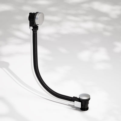 Luxe Brushed Stainless Pop Up Bath Waste with Overflow