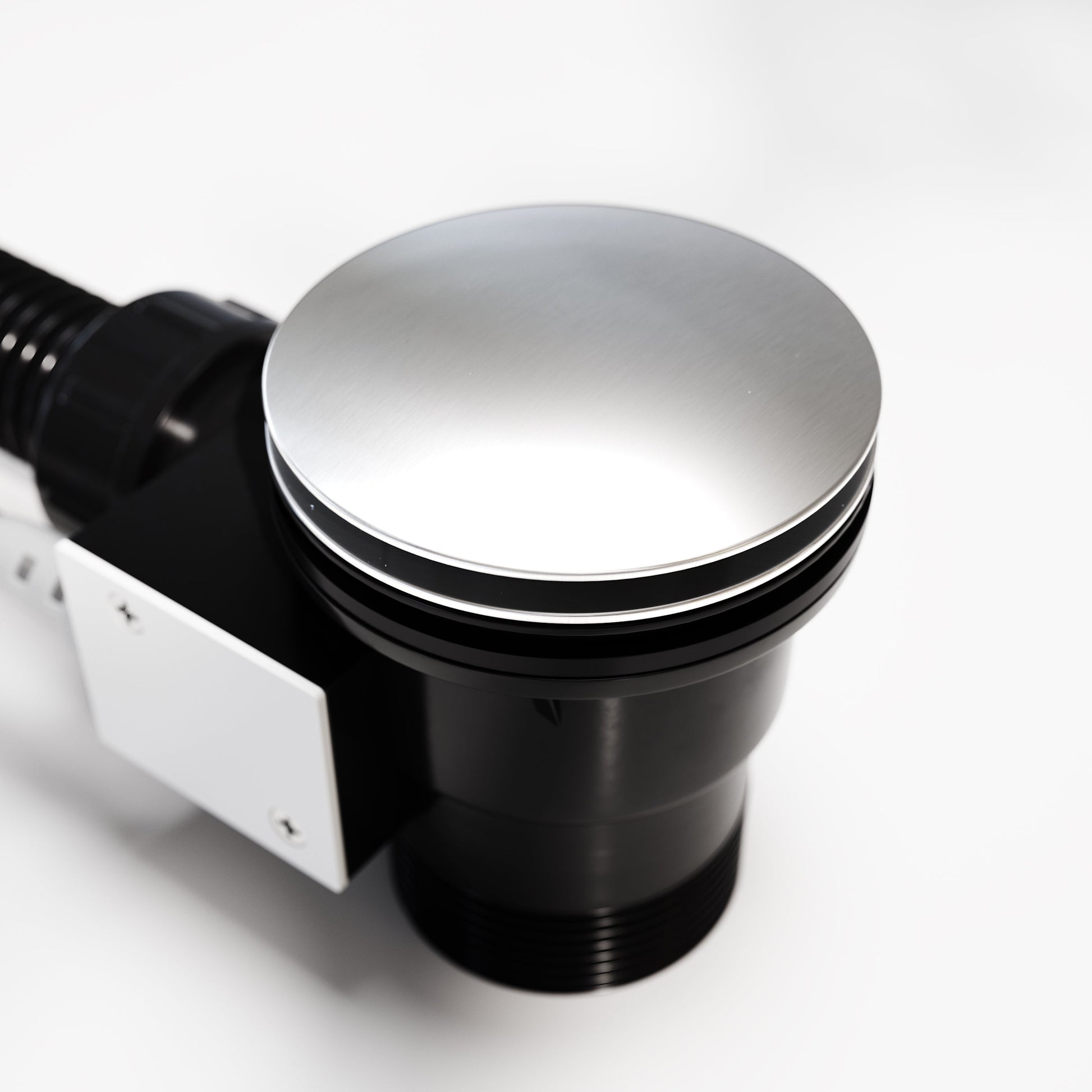 Luxe Brushed Stainless Pop Up Bath Waste with Overflow