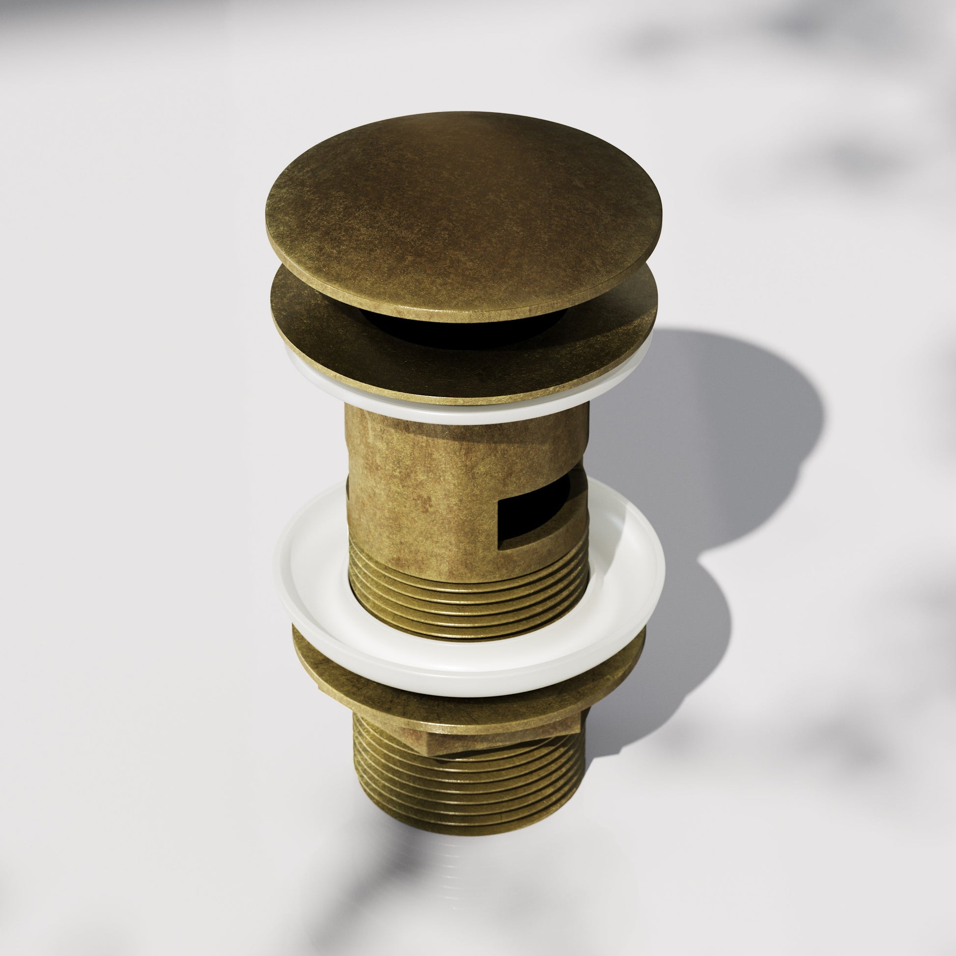 Luxe Aged Bronze Slotted Click Clack Basin Waste