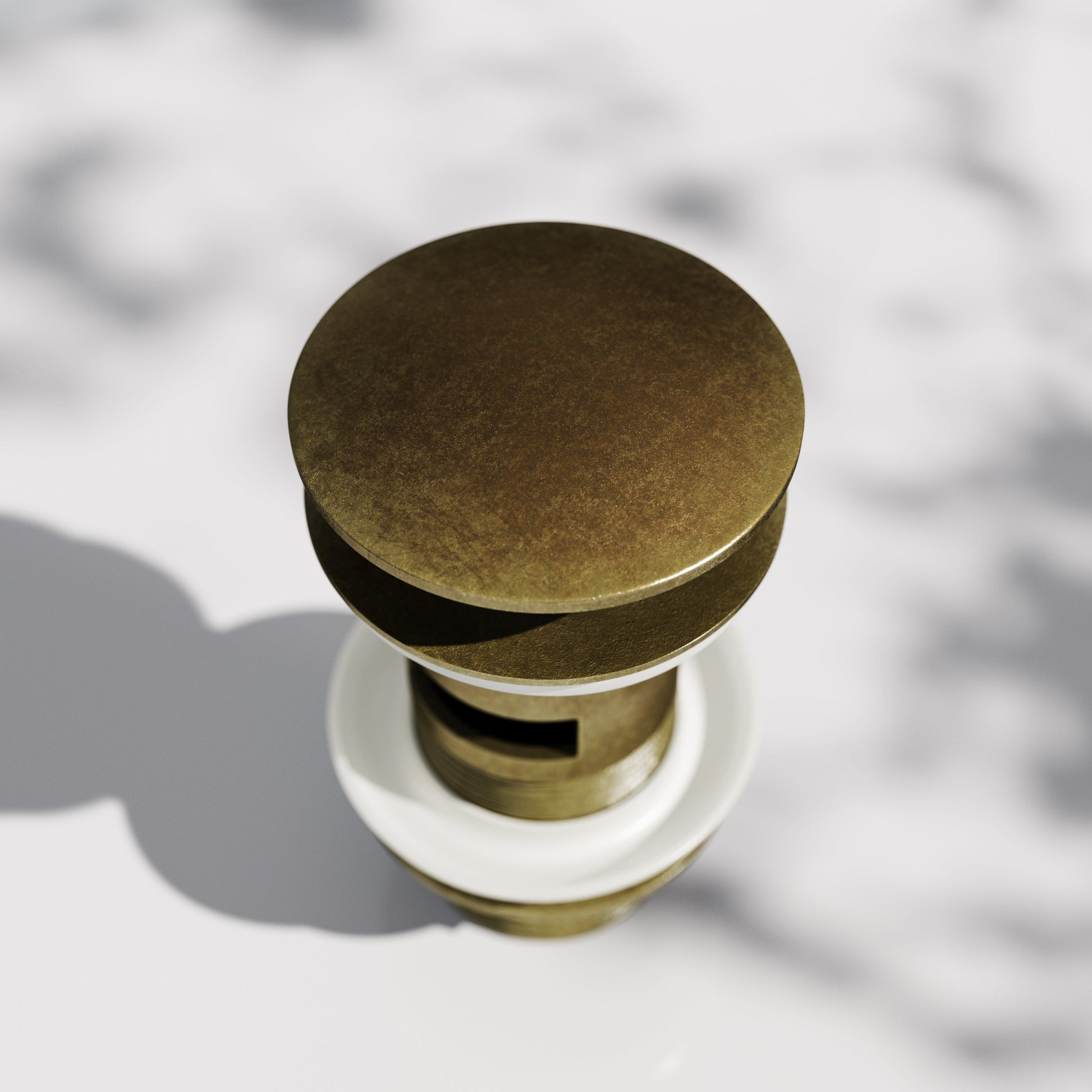 Luxe Aged Bronze Slotted Click Clack Basin Waste