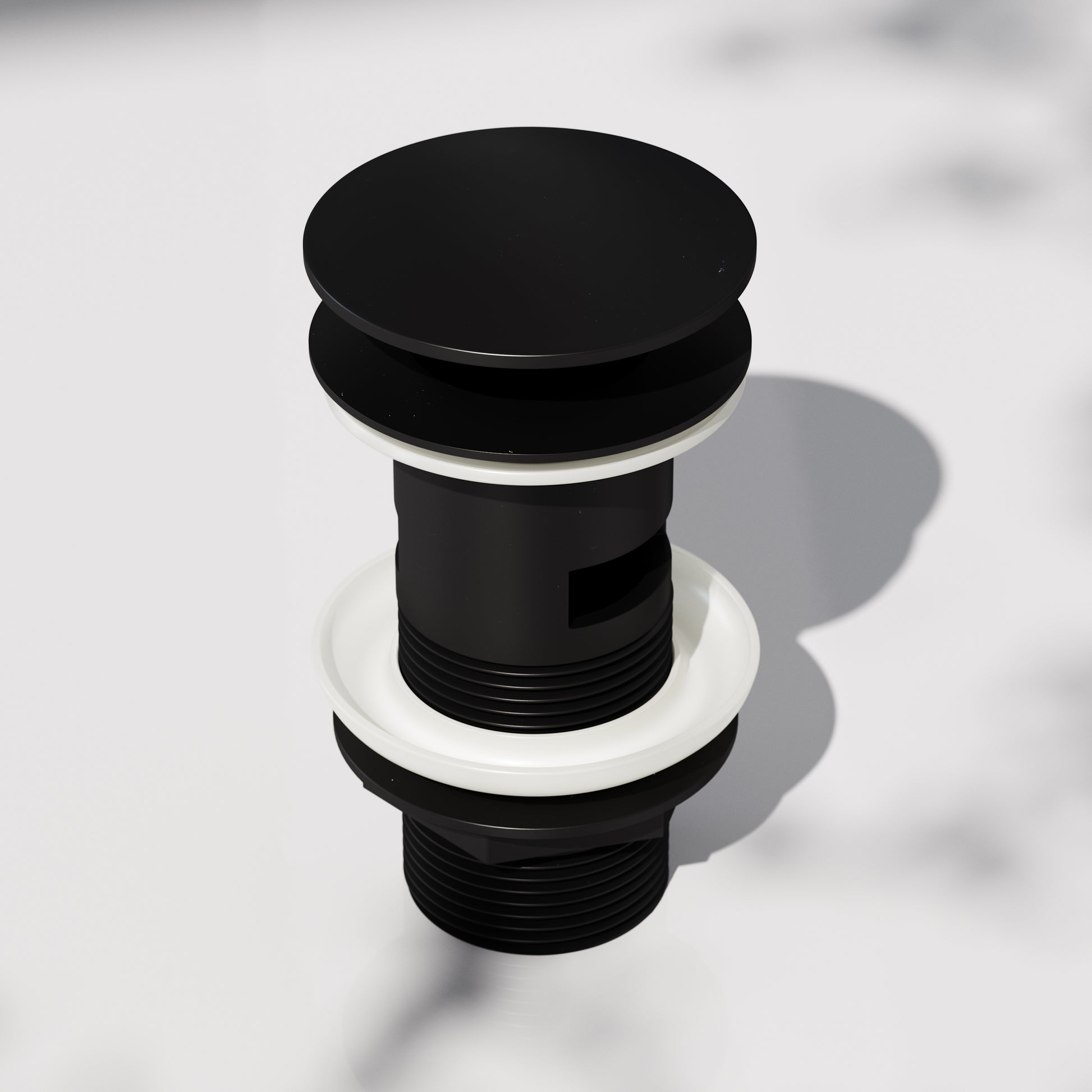 Luxe Matte Black Slotted Click Clack Basin Waste