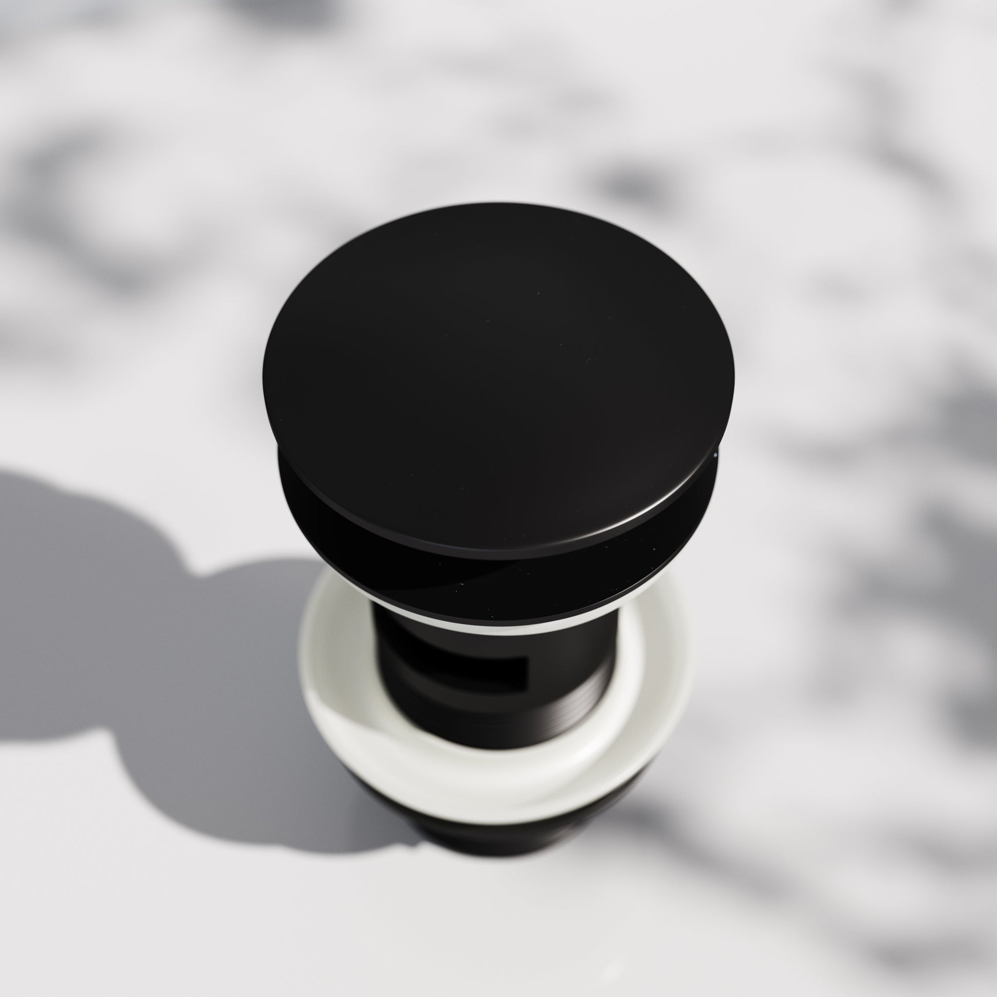 Luxe Matte Black Slotted Click Clack Basin Waste