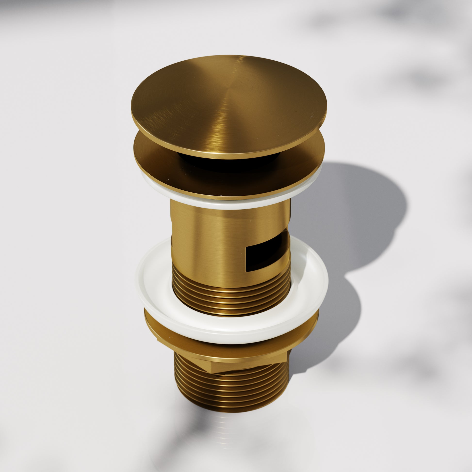 Luxe Brushed Gold Slotted Click Clack Basin Waste