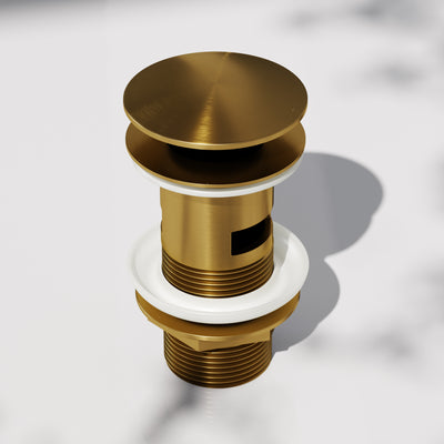 Luxe Brushed Gold Slotted Click Clack Basin Waste