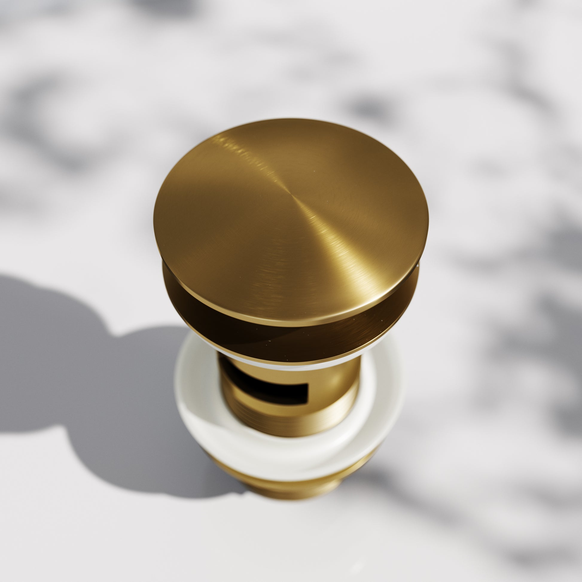 Luxe Brushed Gold Slotted Click Clack Basin Waste