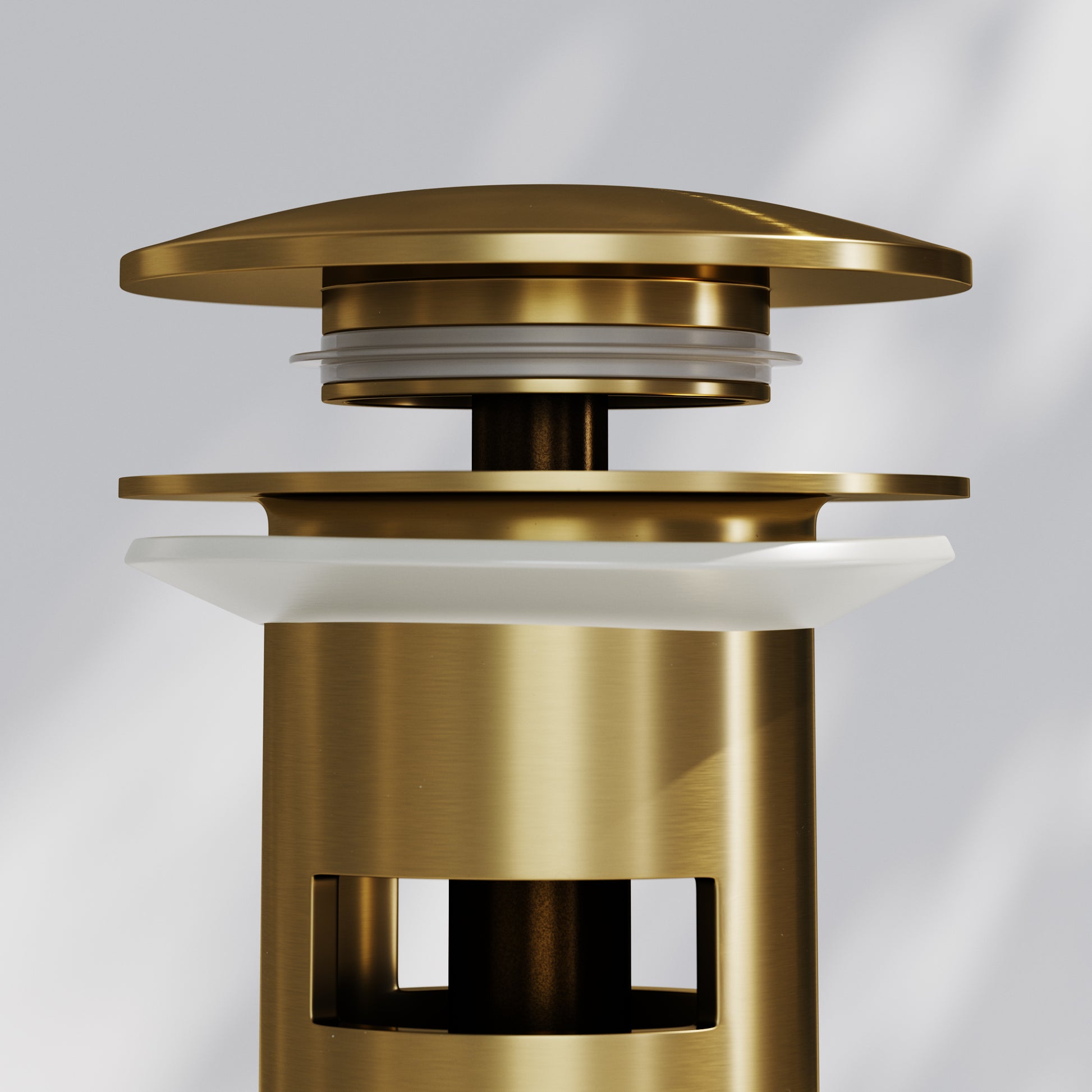 Luxe Brushed Gold Slotted Click Clack Basin Waste