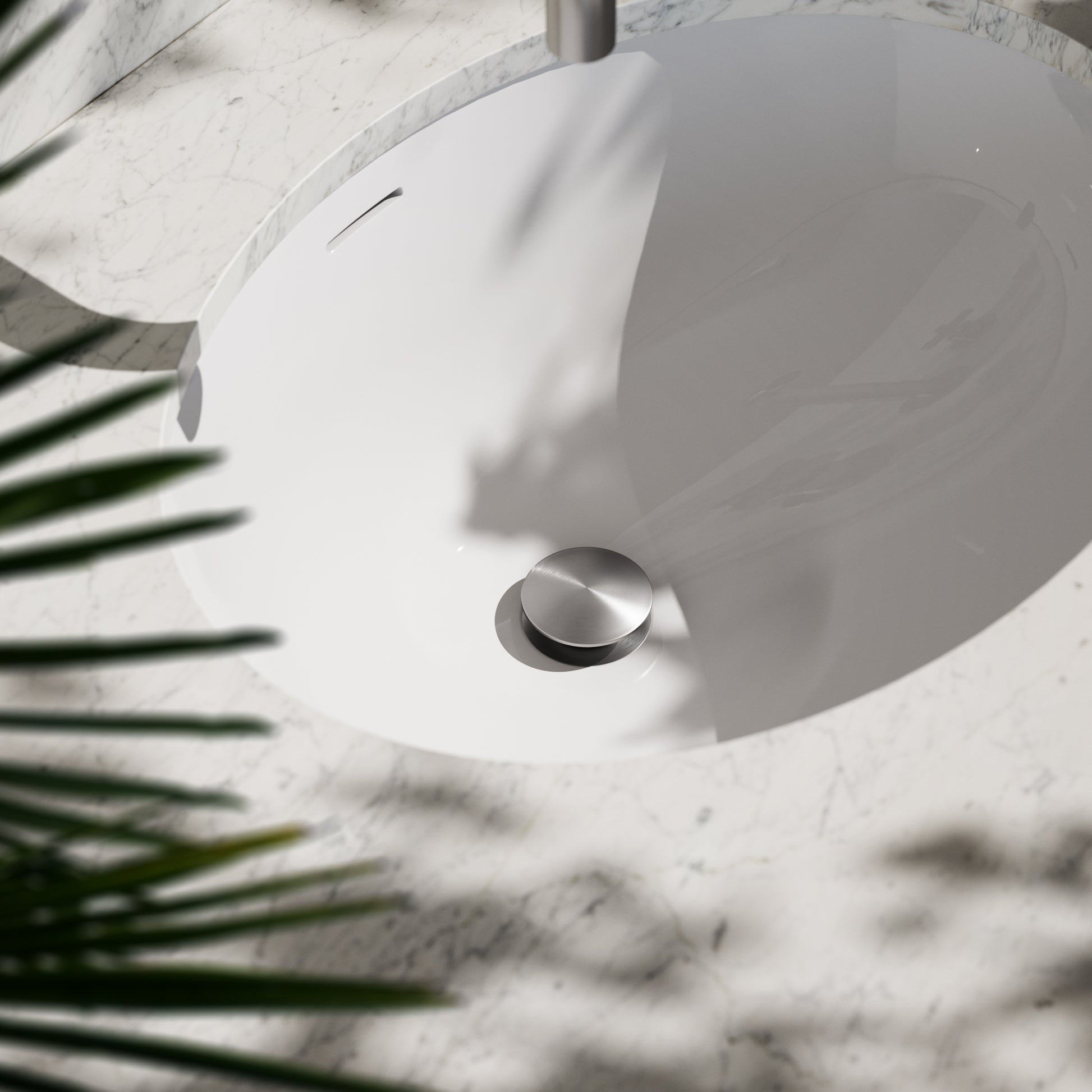 Luxe Brushed Stainless Slotted Click Clack Basin Waste