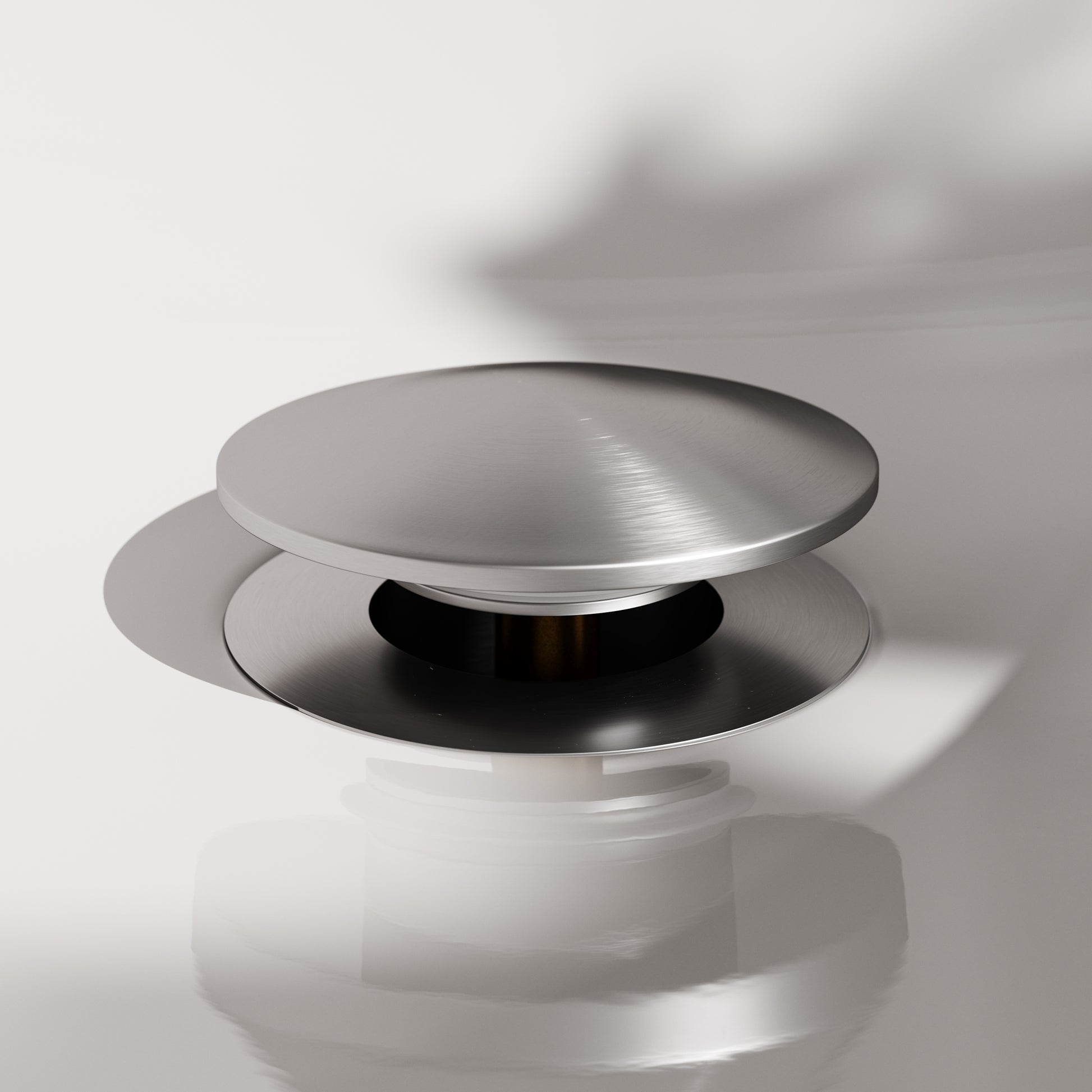 Luxe Brushed Stainless Slotted Click Clack Basin Waste