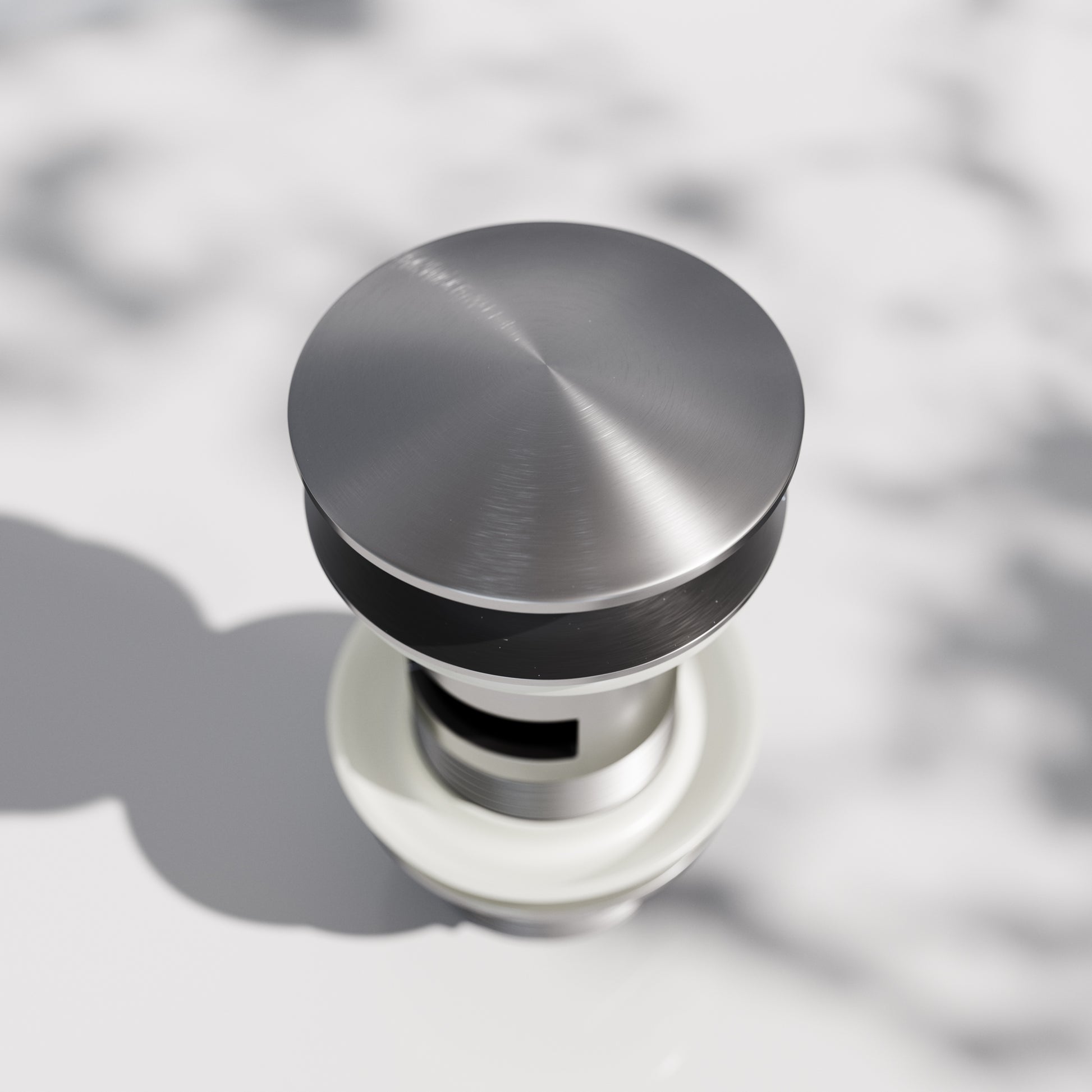 Luxe Brushed Stainless Slotted Click Clack Basin Waste