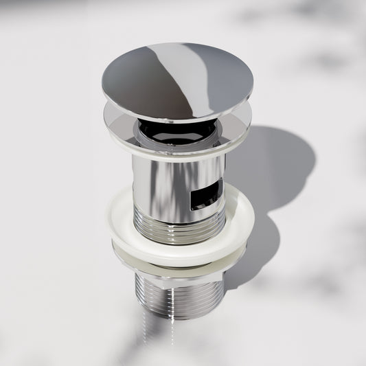 Luxe Chrome Slotted Click Clack Basin Waste