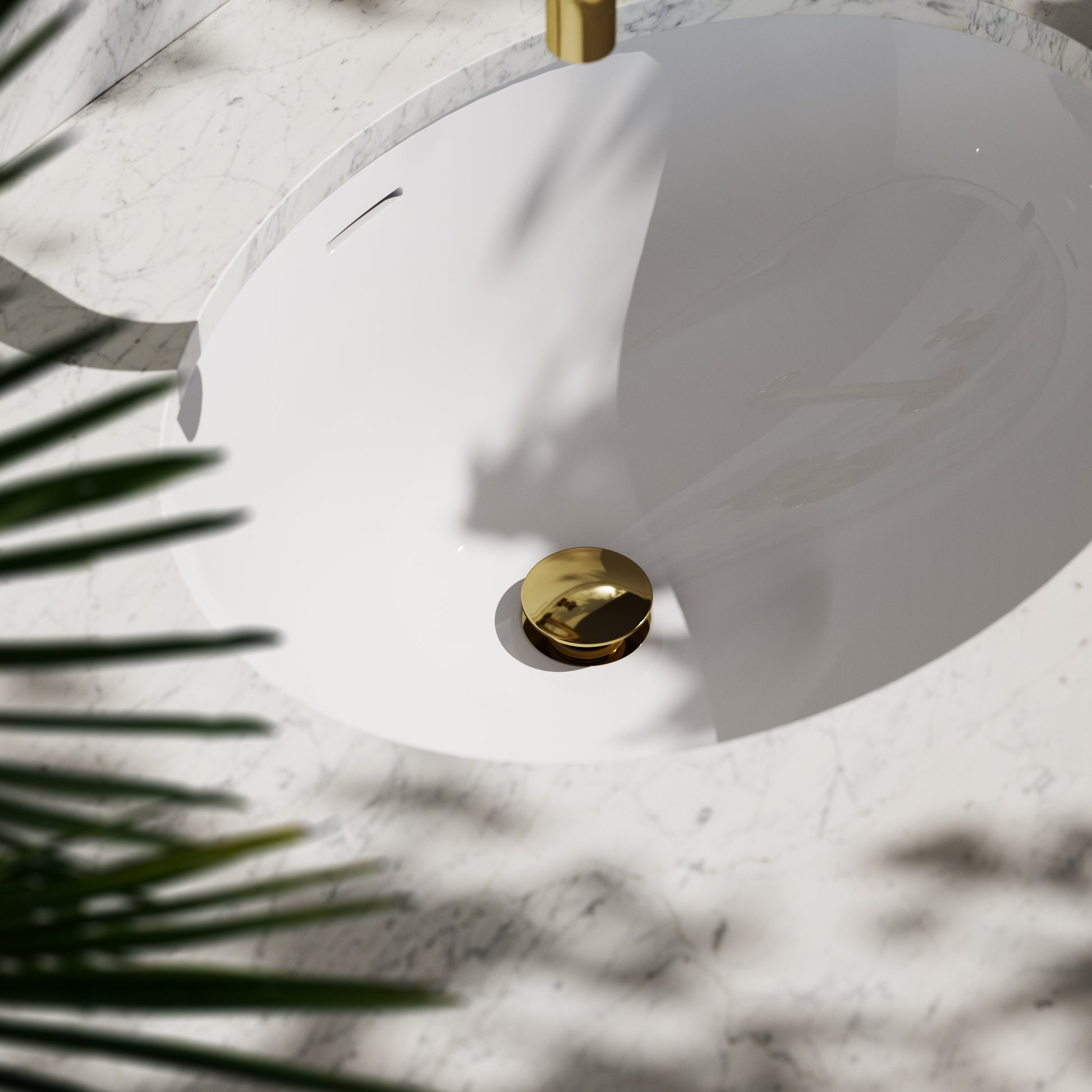 Luxe Polished Brass Slotted Click Clack Basin Waste