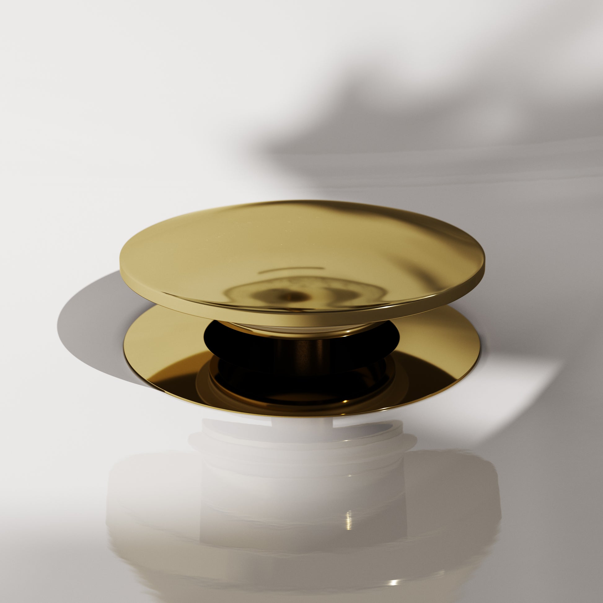 Luxe Polished Brass Slotted Click Clack Basin Waste