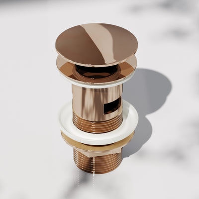 Luxe Rose Gold Slotted Click Clack Basin Waste