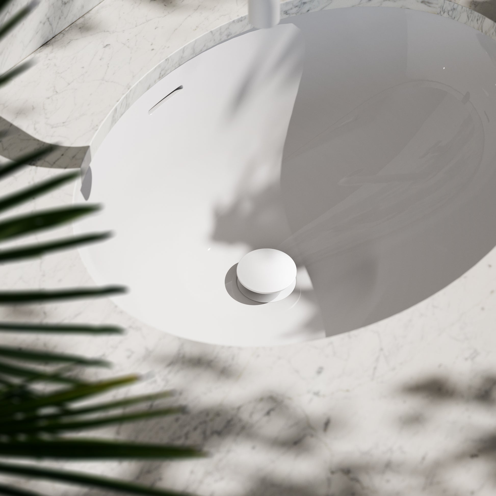 Luxe White Slotted Click Clack Basin Waste