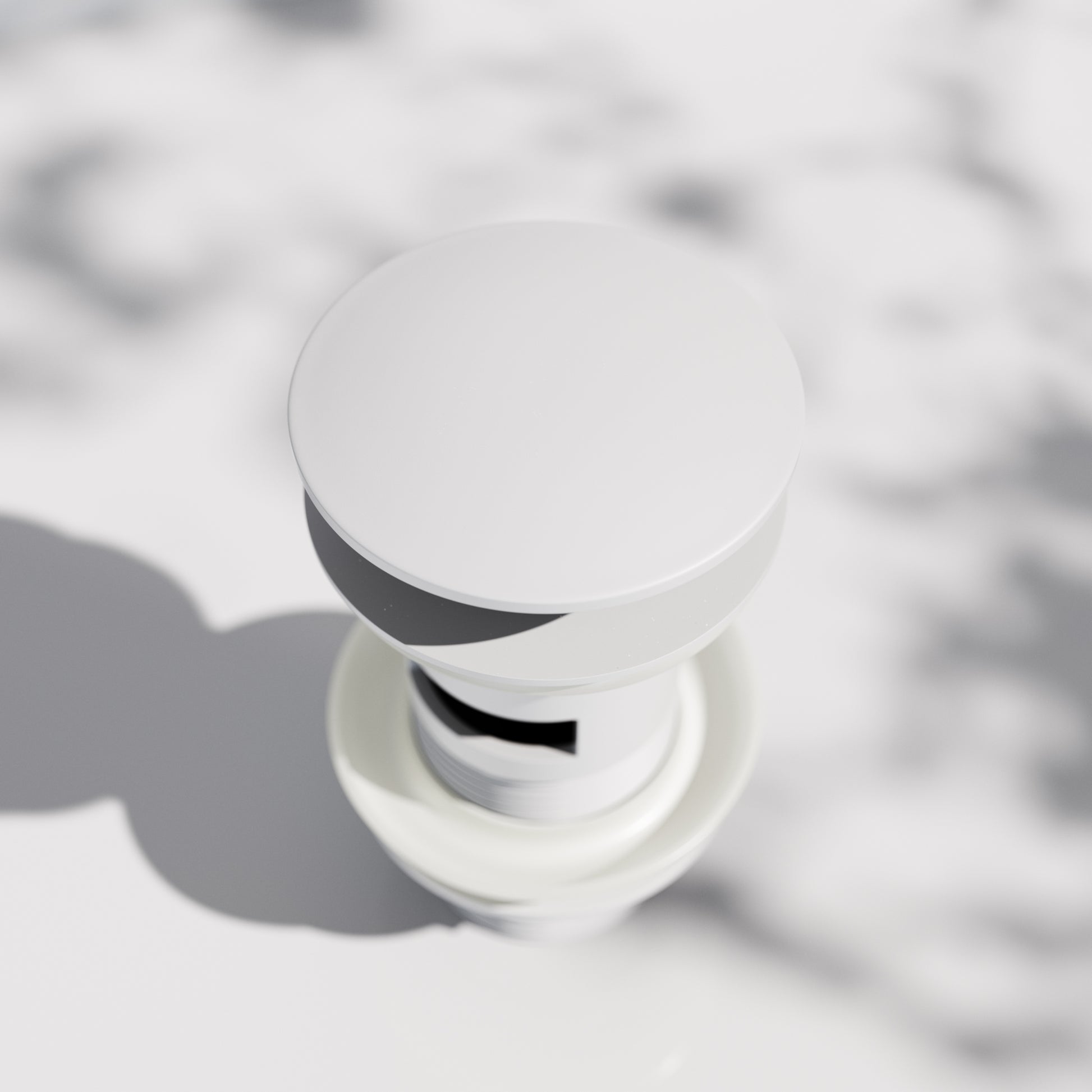 Luxe White Slotted Click Clack Basin Waste