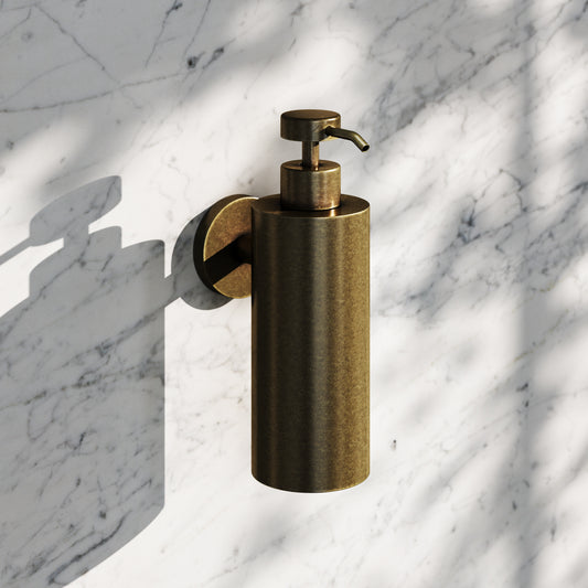 Luxe Aged Bronze Wall Mounted Soap Dispenser