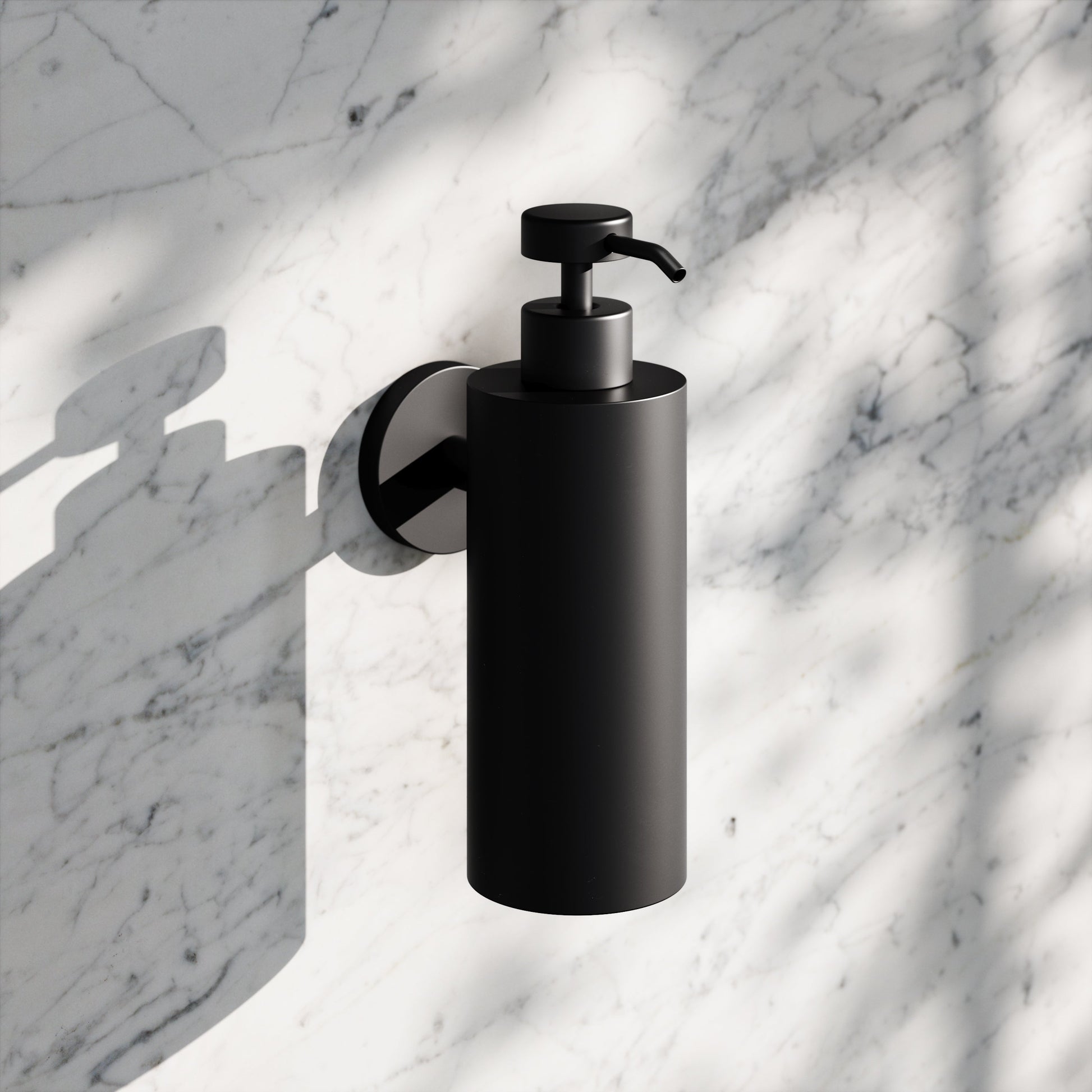 Luxe Matte Black Wall Mounted Soap Dispenser