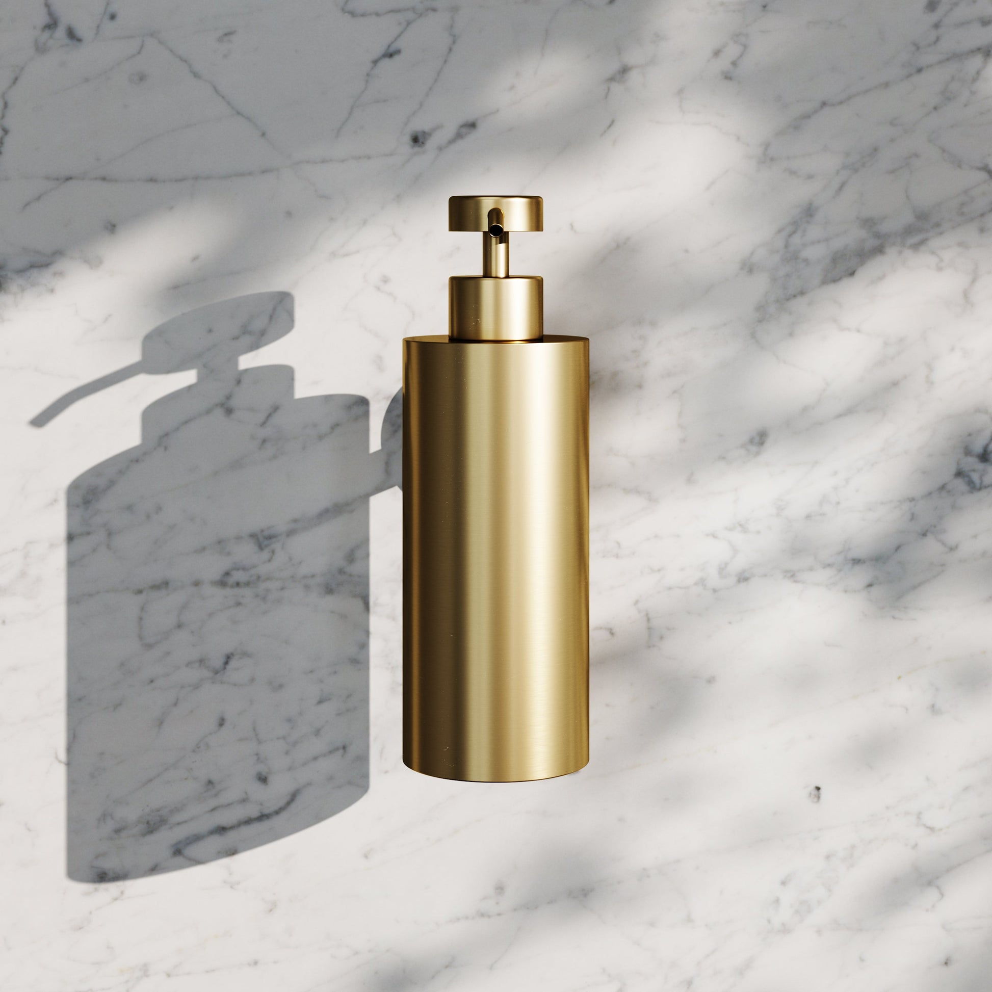 Luxe Brushed Gold Wall Mounted Soap Dispenser