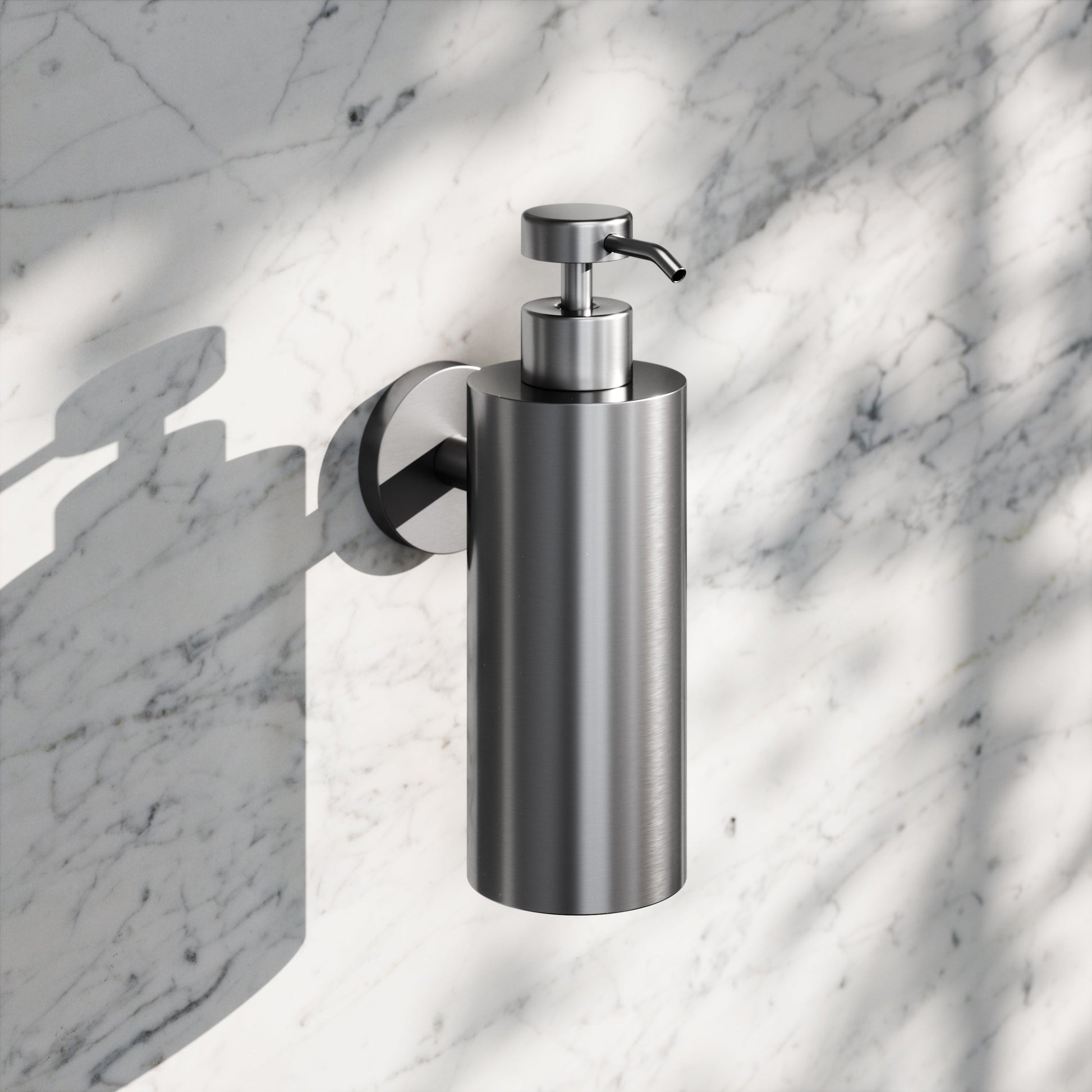 Luxe Brushed Stainless Wall Mounted Soap Dispenser