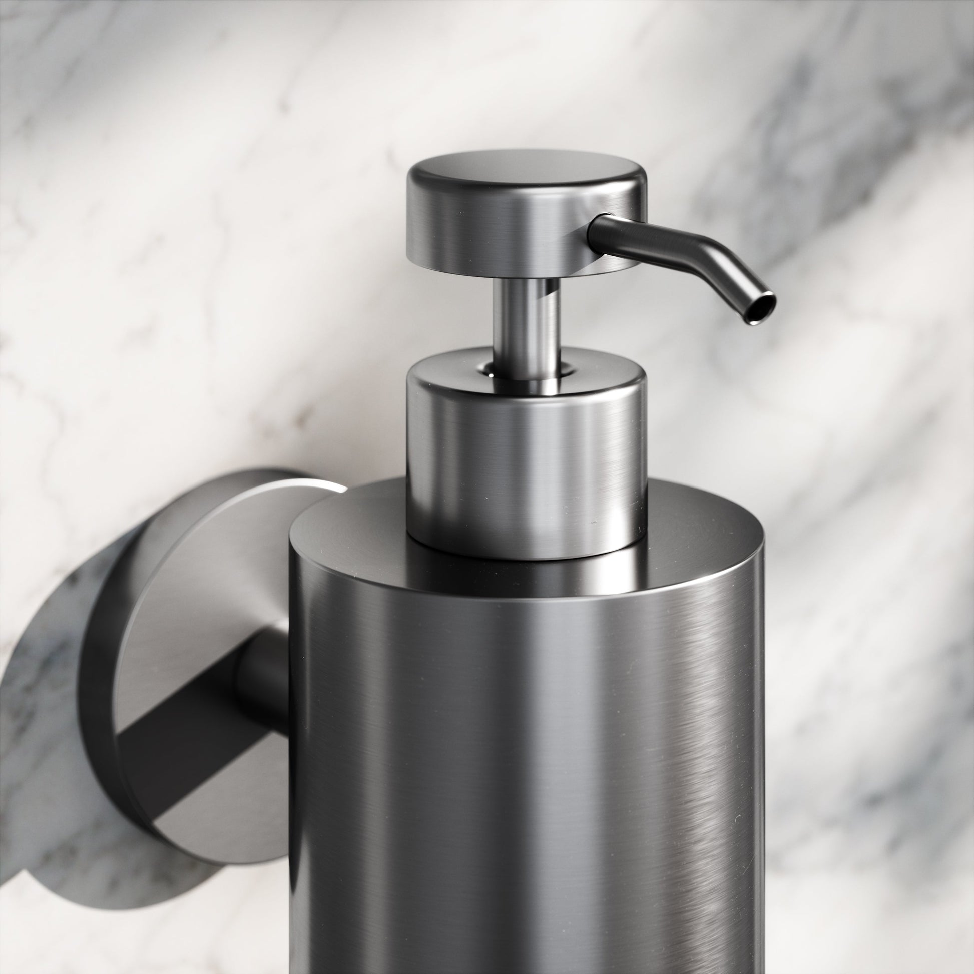 Luxe Brushed Stainless Wall Mounted Soap Dispenser