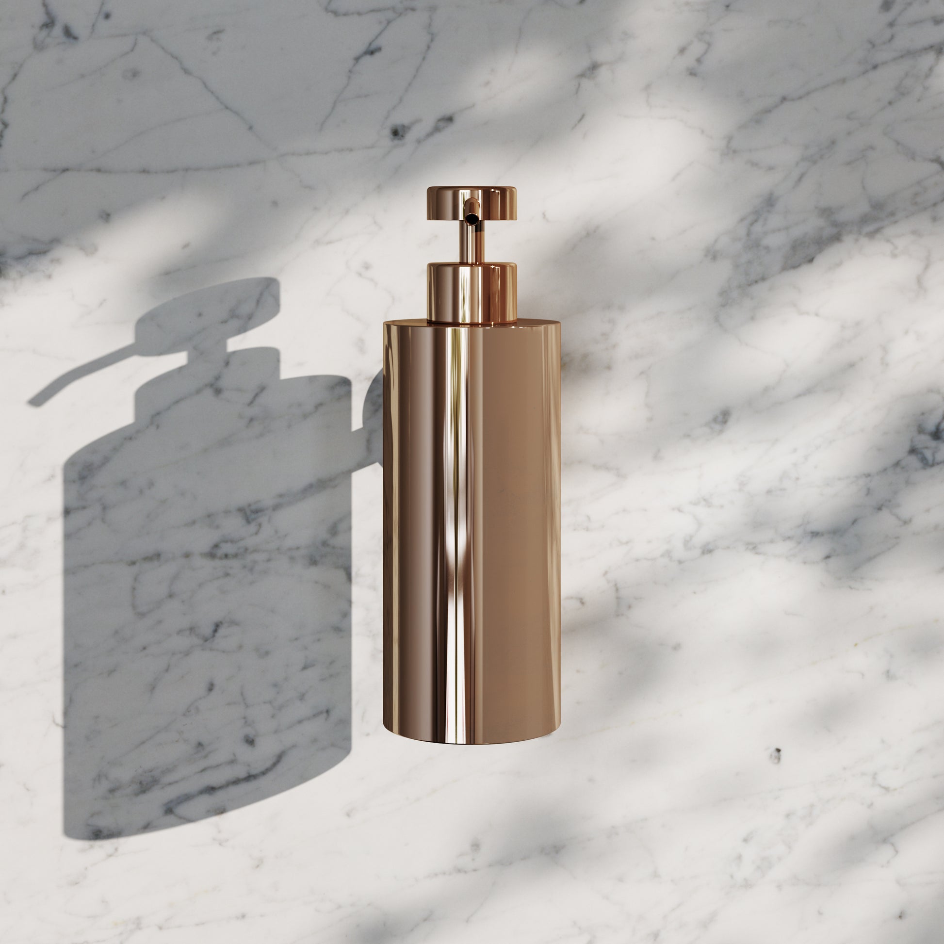 Luxe Rose Gold Wall Mounted Soap Dispenser