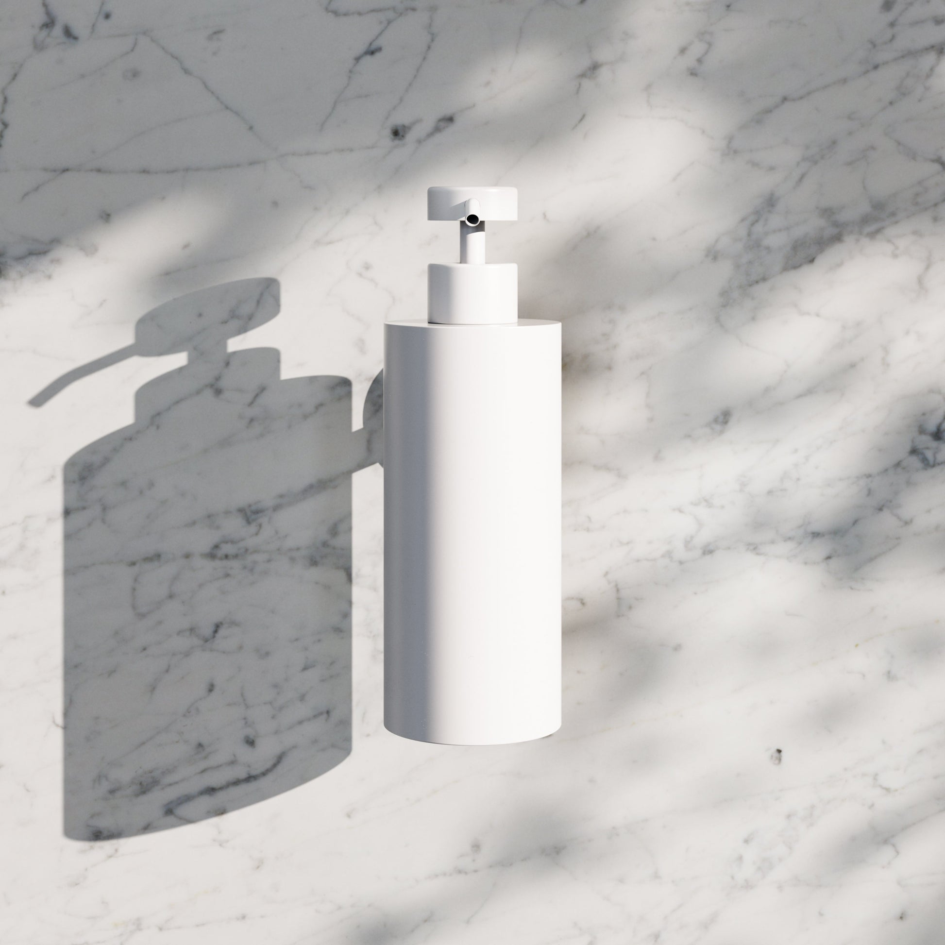 Luxe Silk Matte White Wall Mounted Soap Dispenser