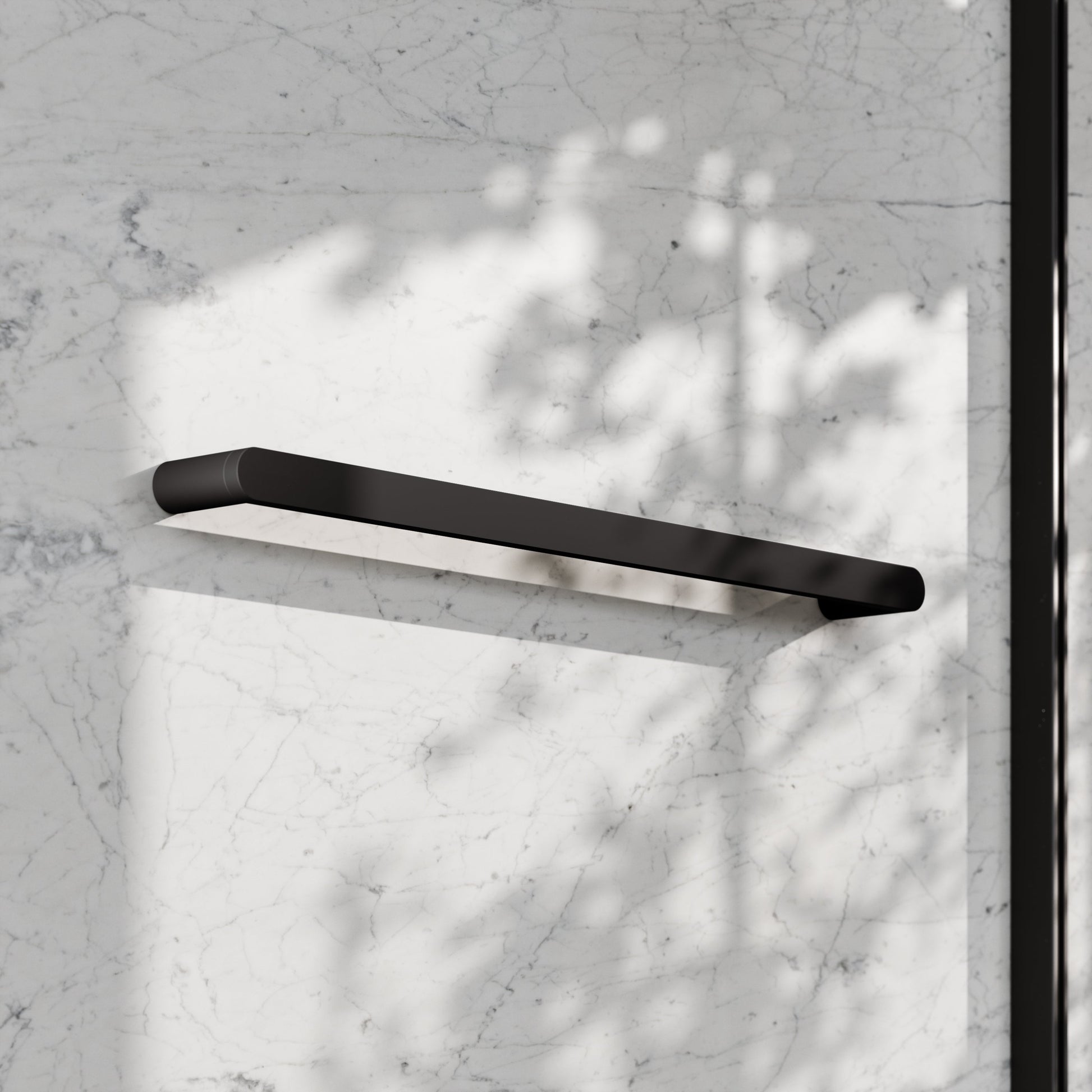 Luxe Matte Black Towel Bar Rail 600mm