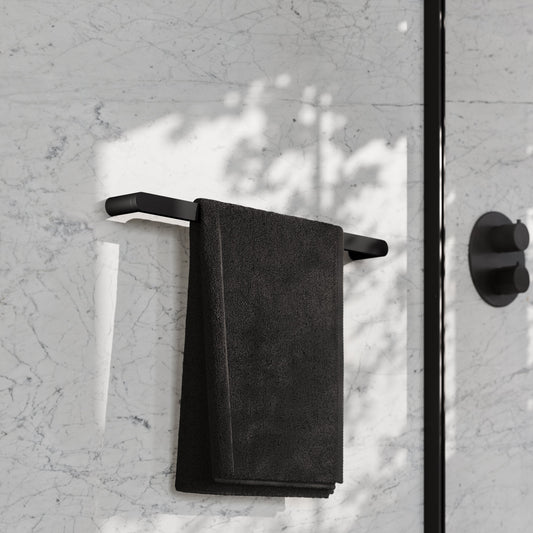 Luxe Matte Black Towel Bar Rail 600mm