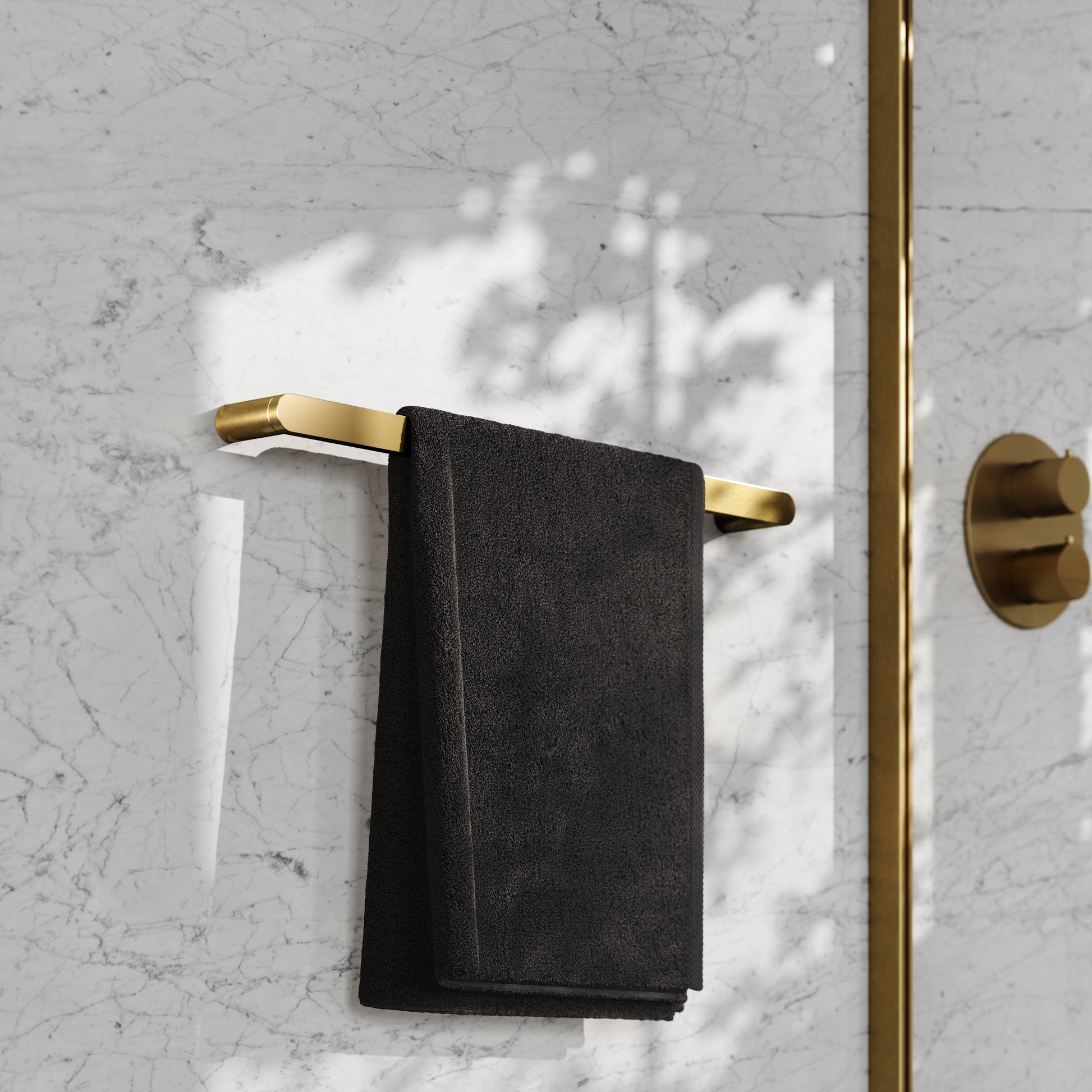 Luxe Brushed Gold Towel Bar Rail 600mm