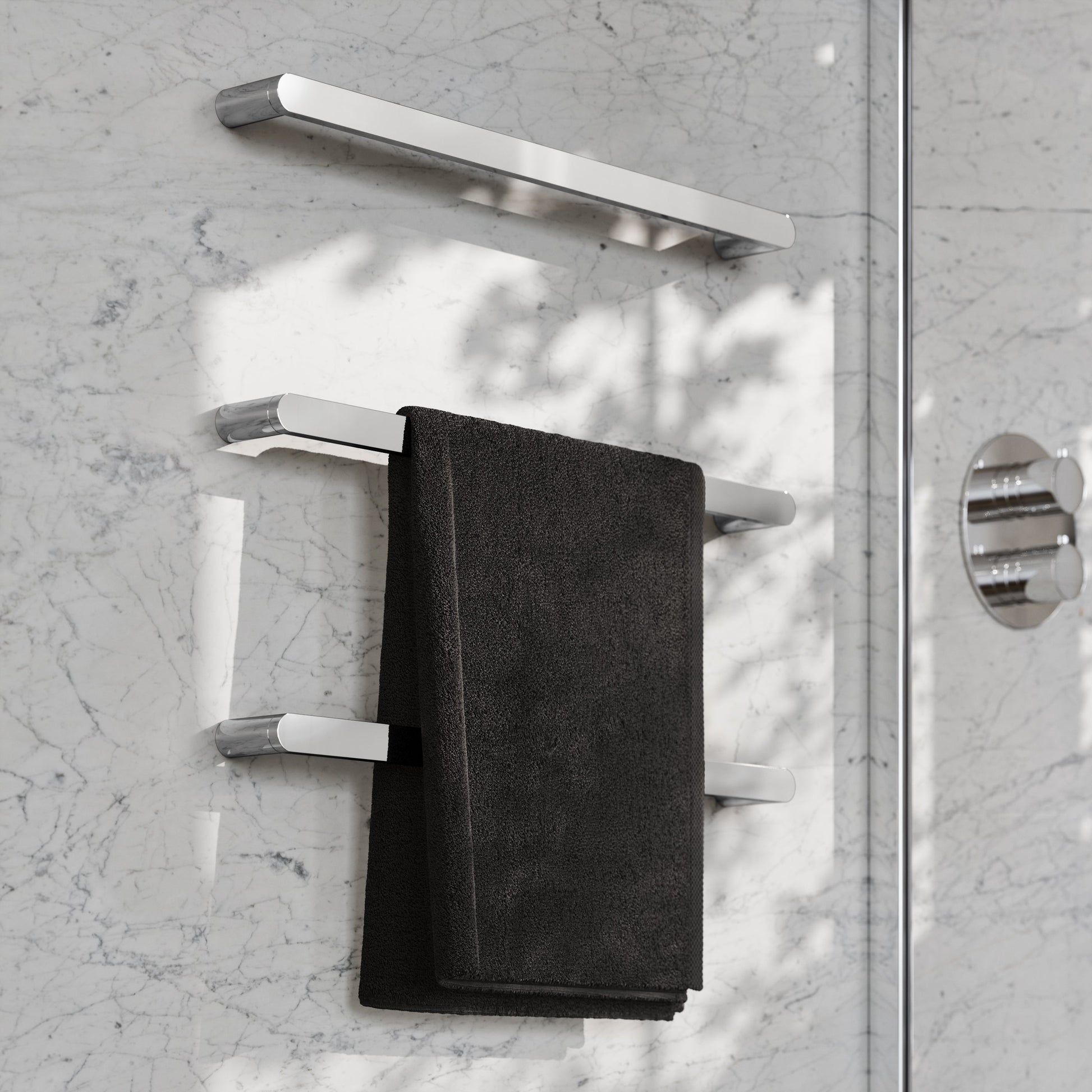 Luxe Chrome 3 Bar Towel Rail 600mm