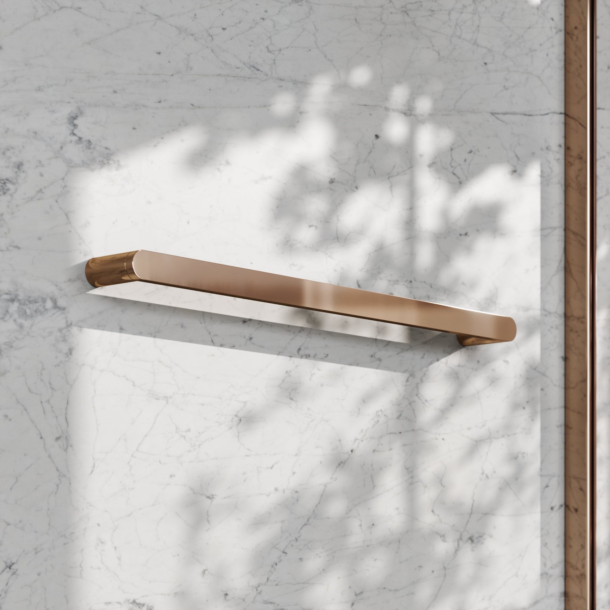 Luxe Rose Gold Towel Bar Rail 600mm