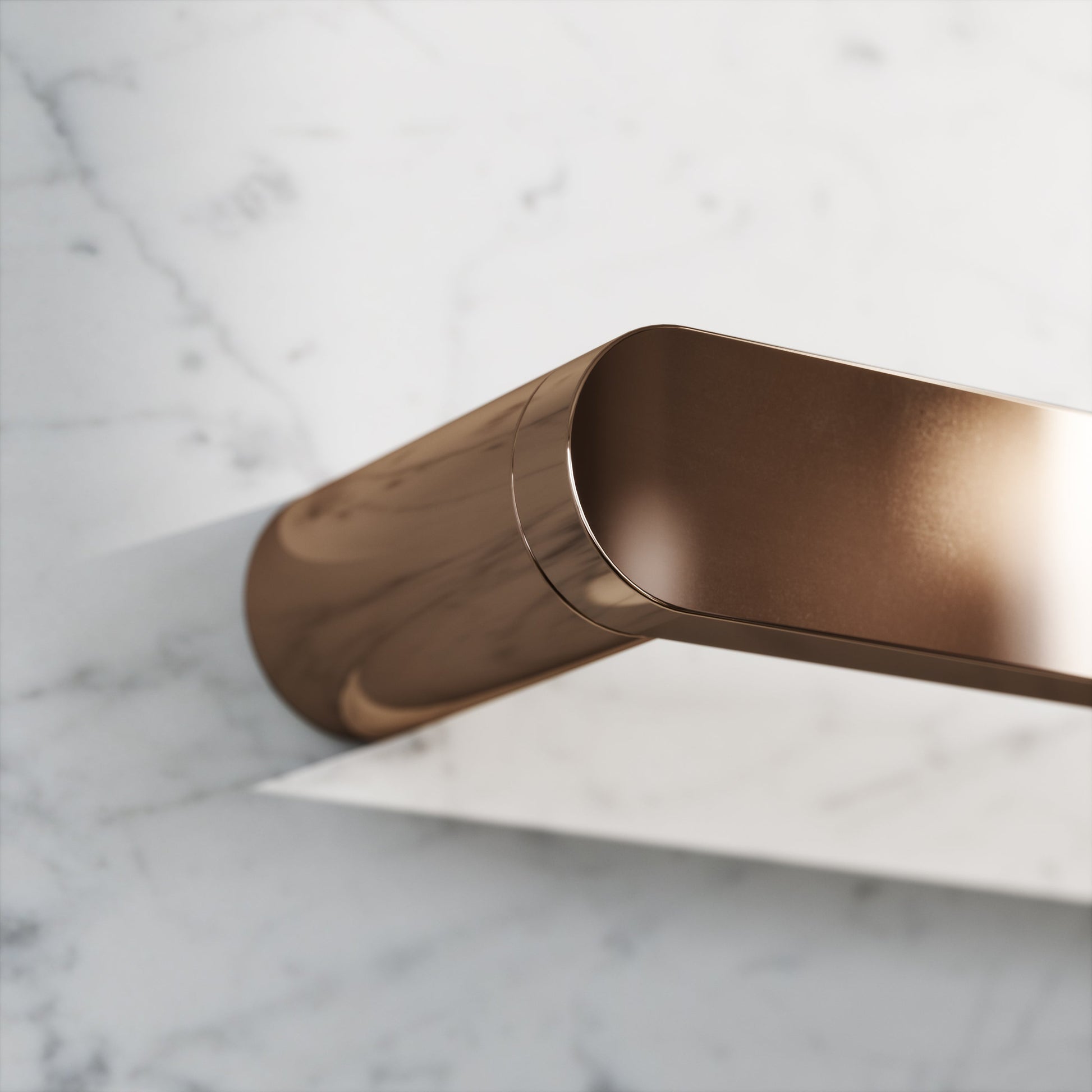 Luxe Rose Gold Towel Bar Rail 600mm