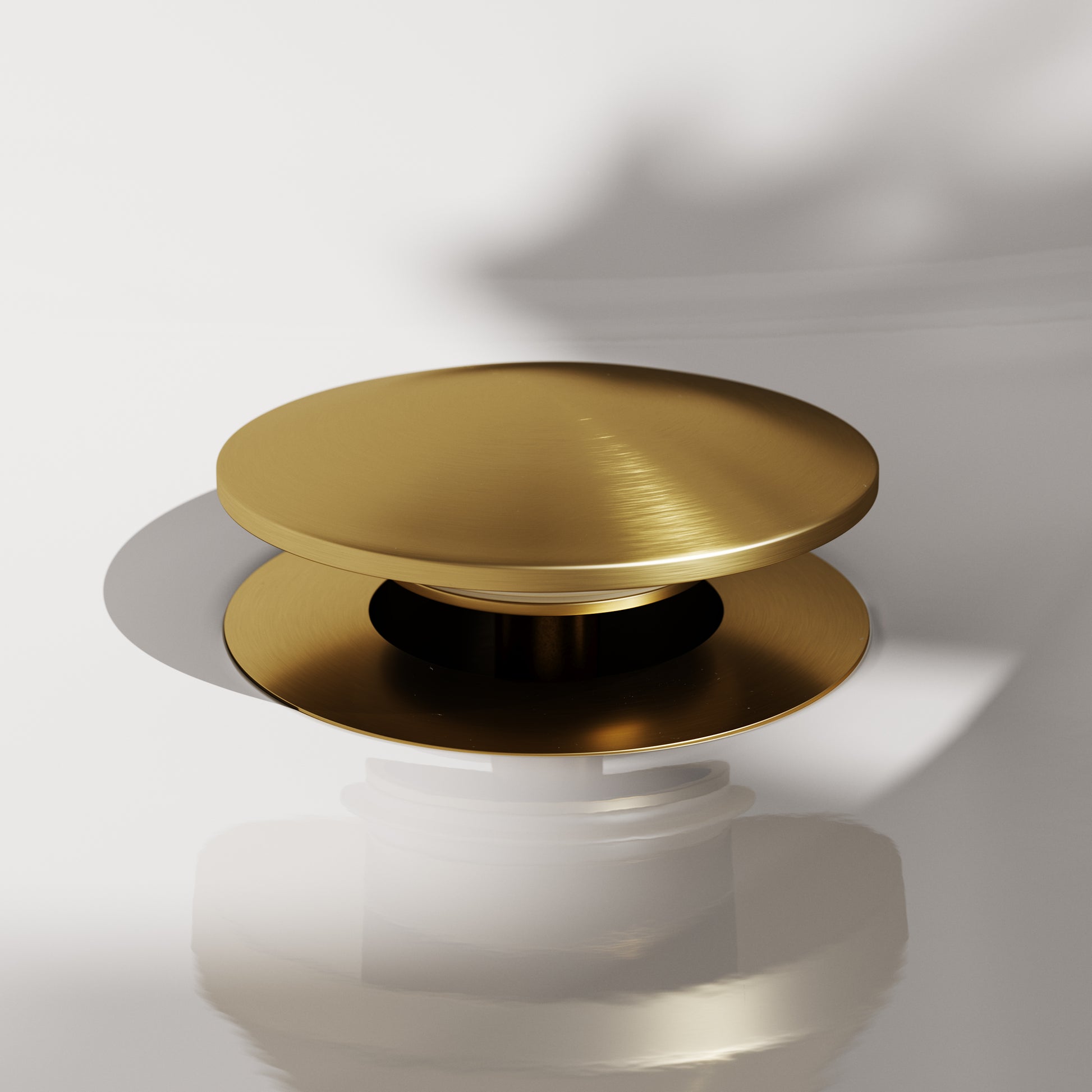 Luxe Brushed Gold Unslotted Click Clack Basin Waste