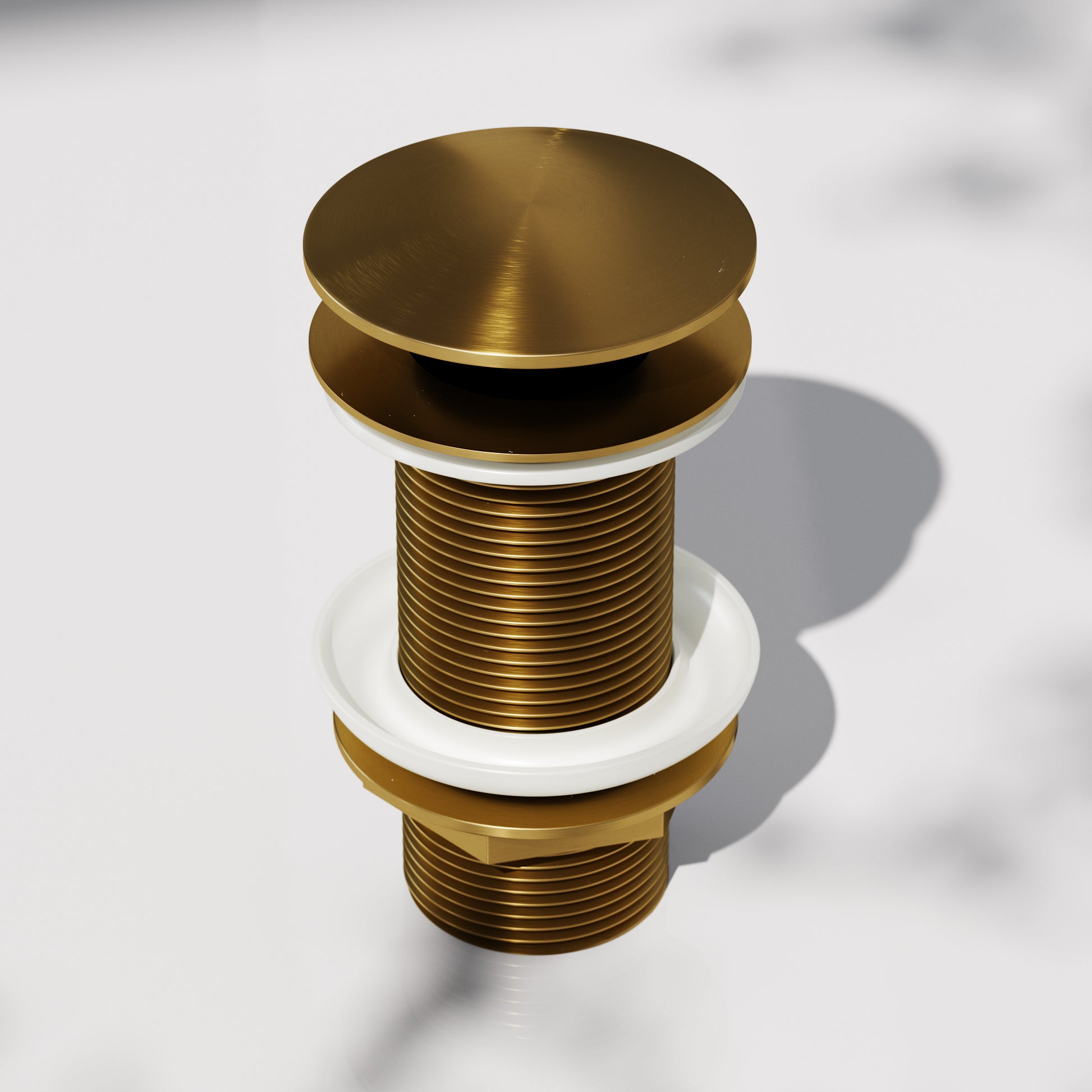 Luxe Brushed Gold Unslotted Click Clack Basin Waste