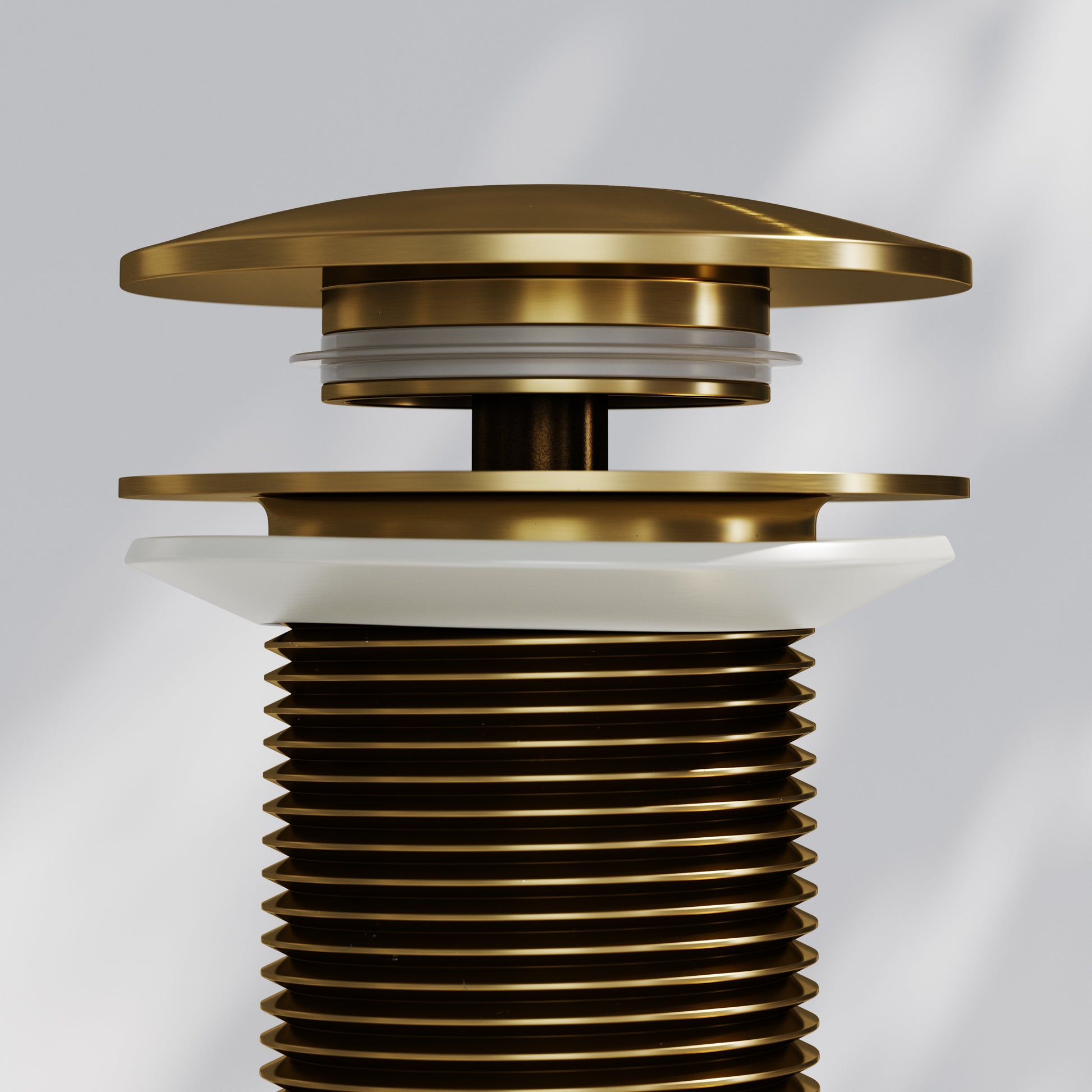 Luxe Brushed Gold Unslotted Click Clack Basin Waste