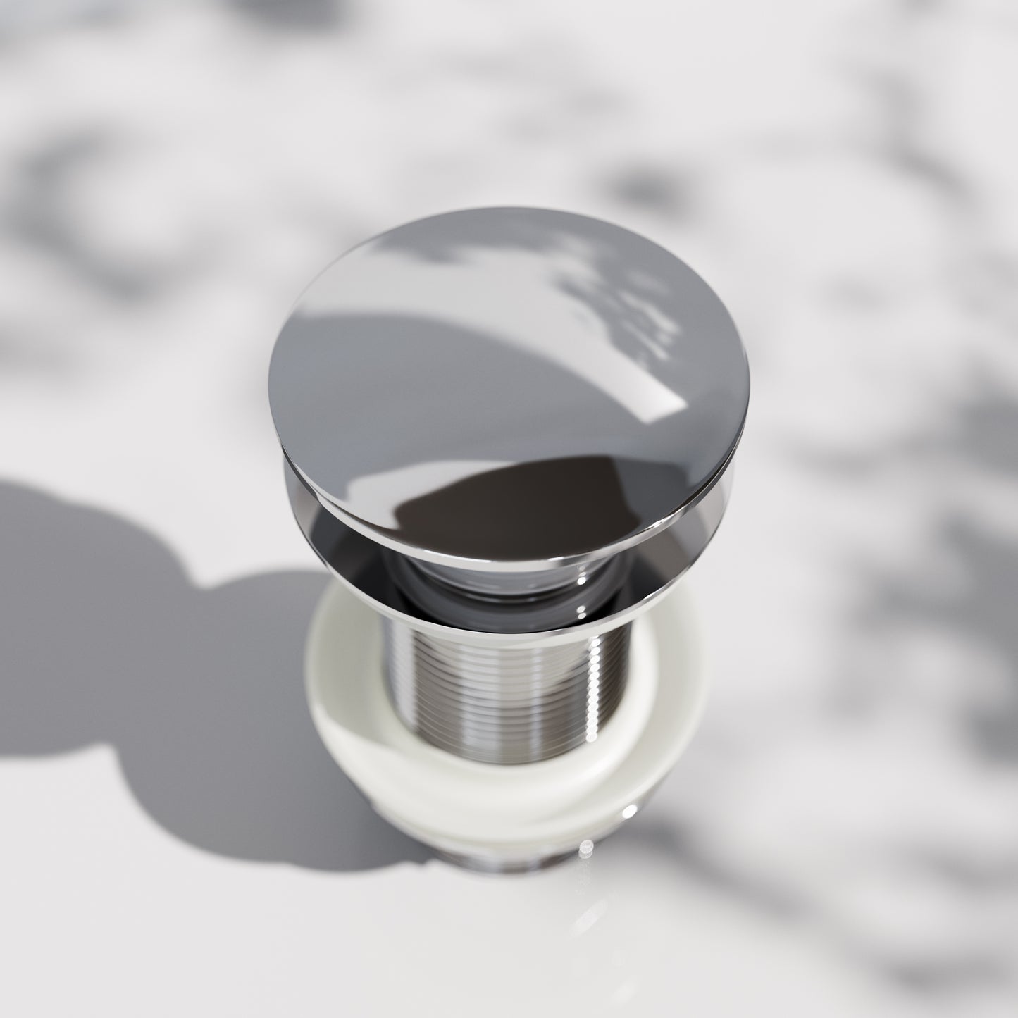 Luxe Chrome Unslotted Click Clack Basin Waste