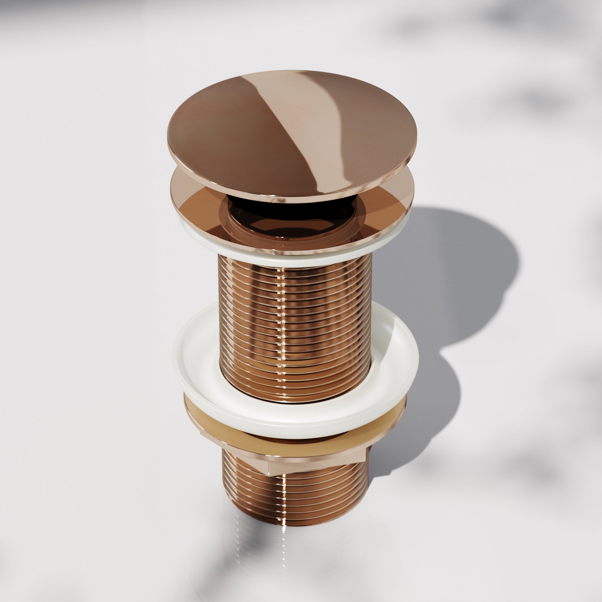 Luxe Rose Gold Unslotted Click Clack basin Waste