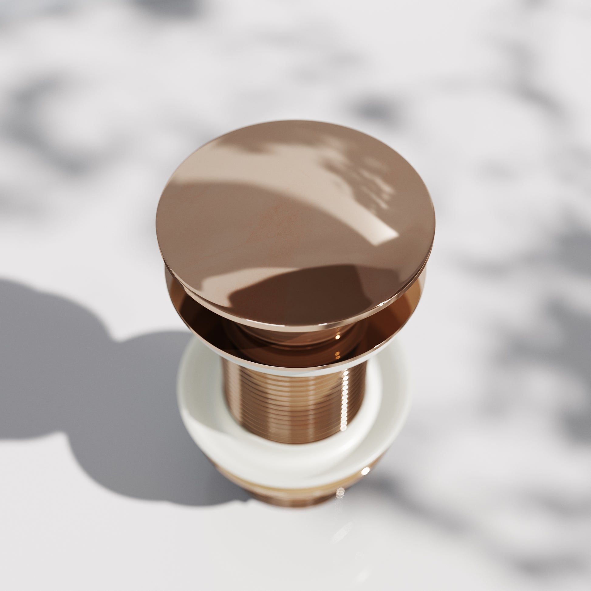 Luxe Rose Gold Unslotted Click Clack basin Waste