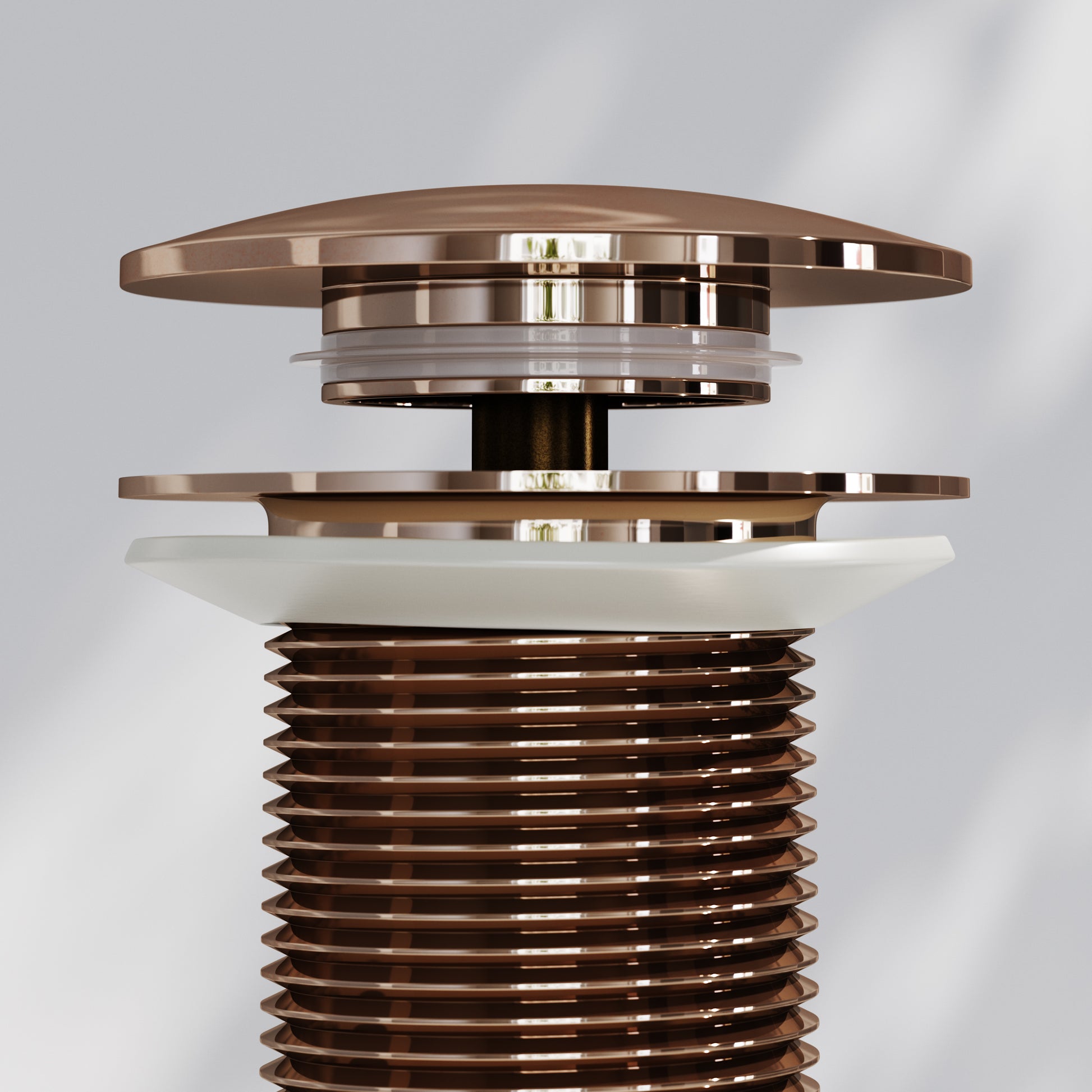 Luxe Rose Gold Unslotted Click Clack basin Waste