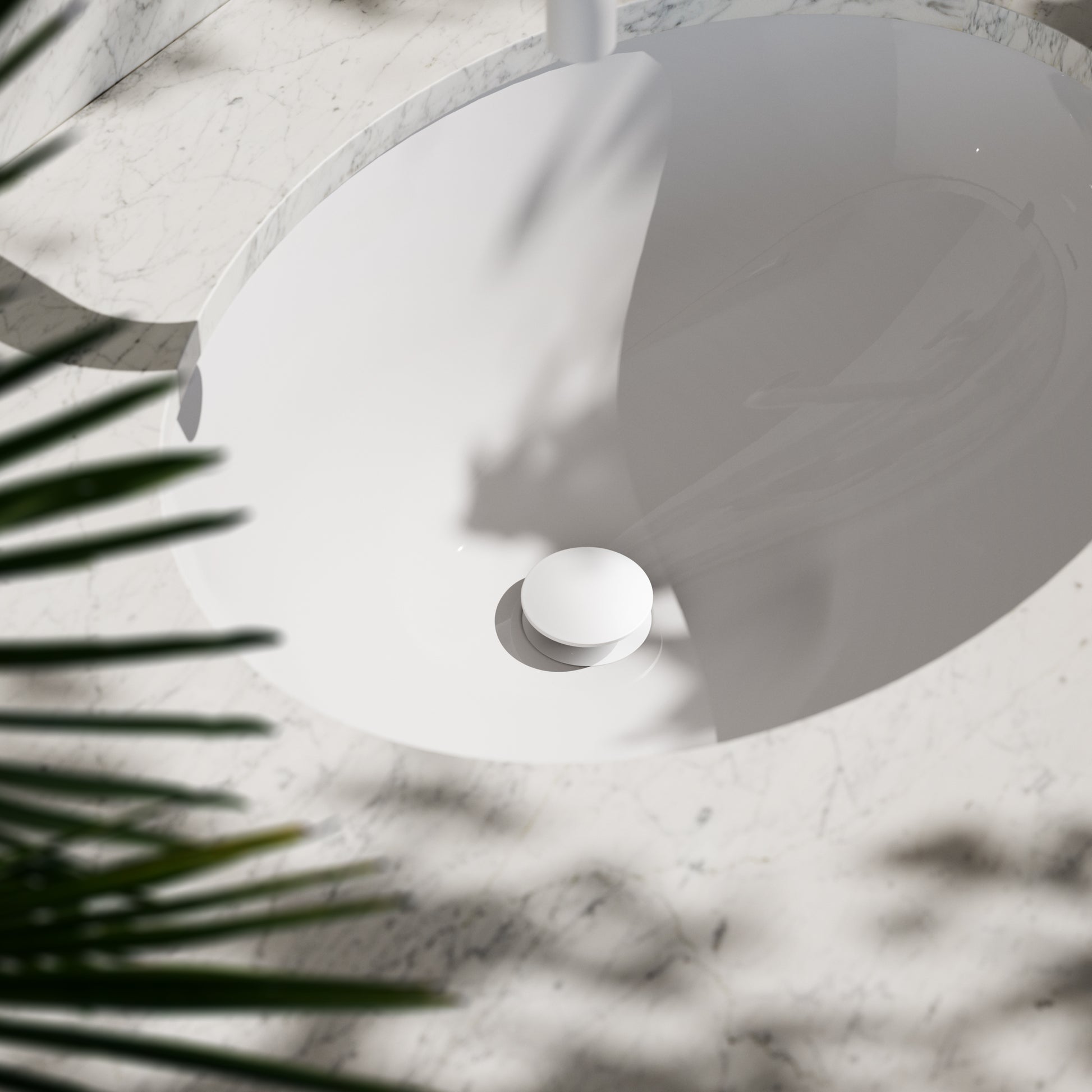 Luxe White Unslotted Click Clack Basin Waste