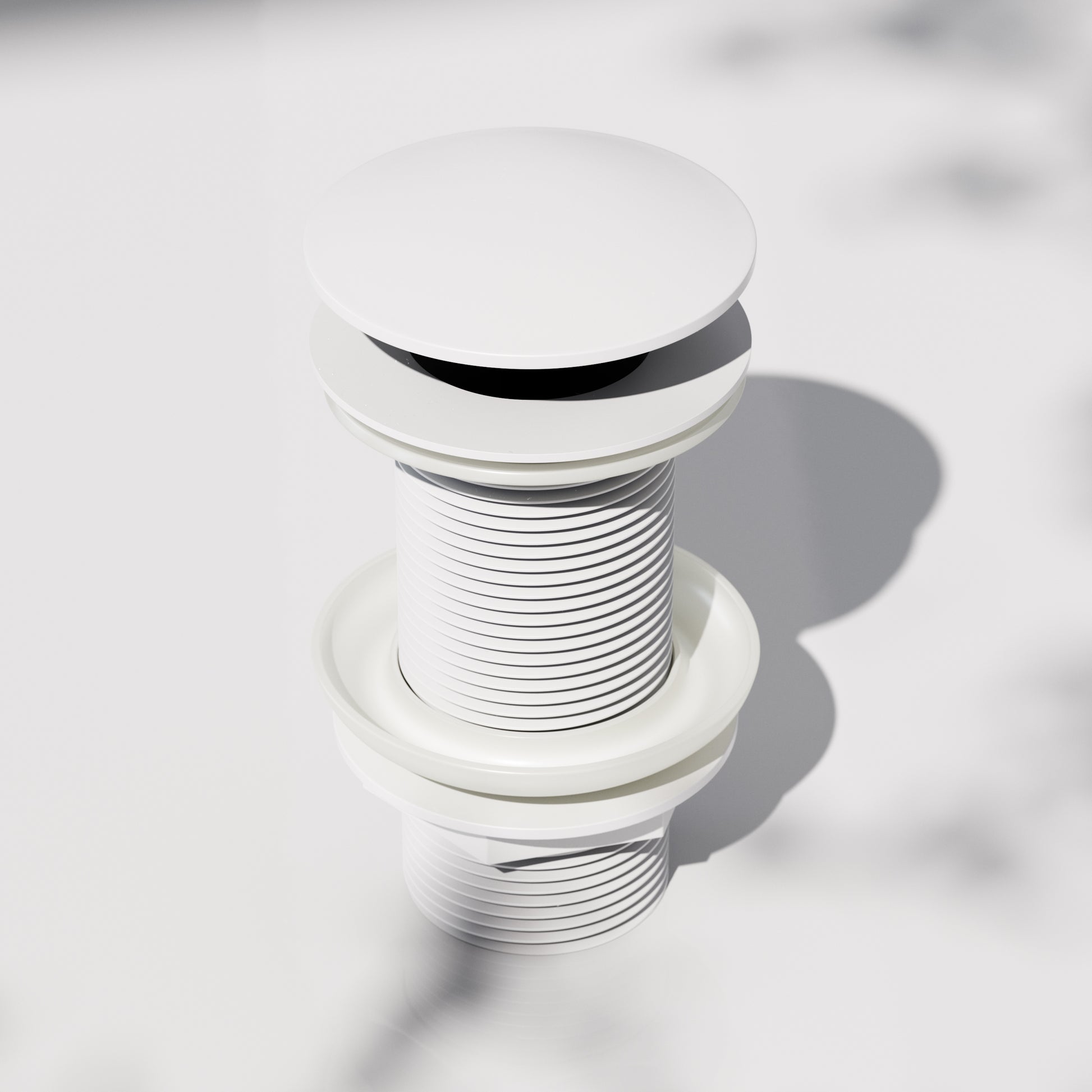 Luxe White Unslotted Click Clack Basin Waste