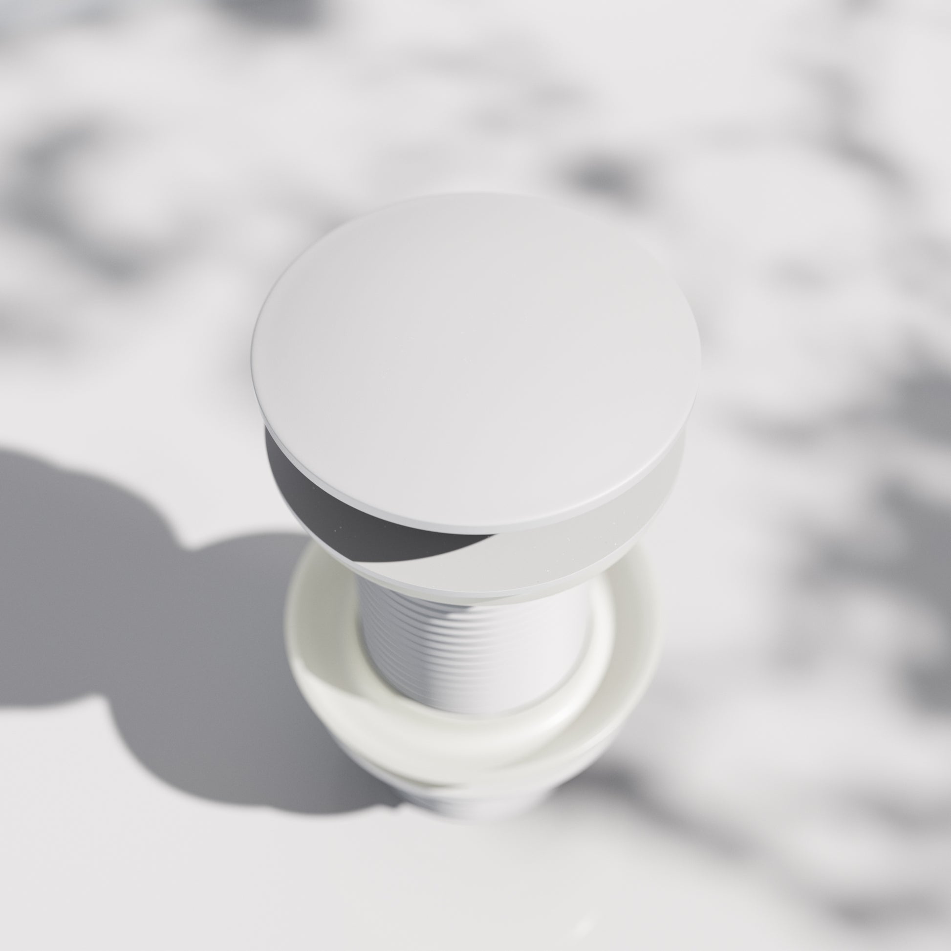 Luxe White Unslotted Click Clack Basin Waste