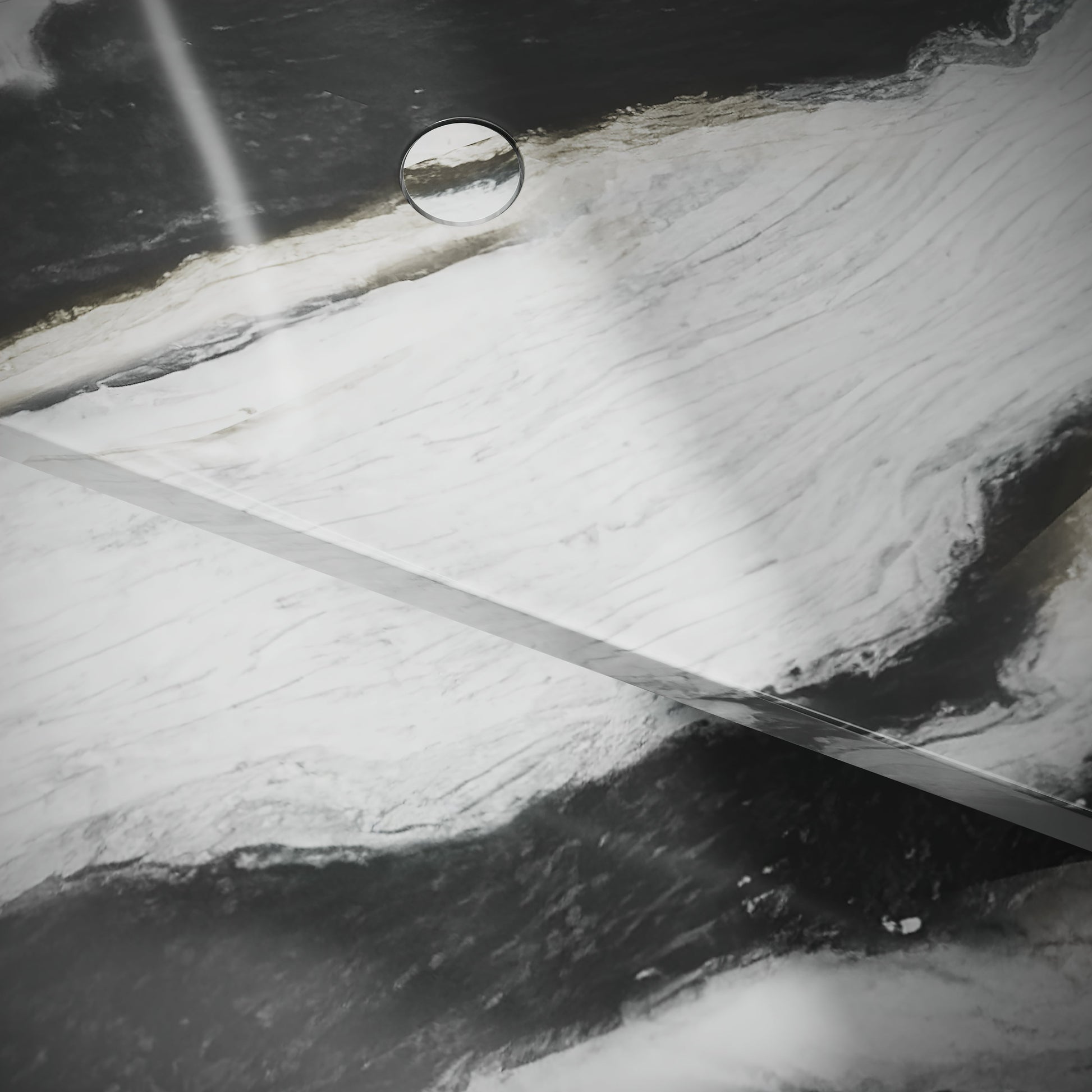 Levitare Panda Marble Ultra Thin Wall Mounted Basin 1200mm (Offset Waste)